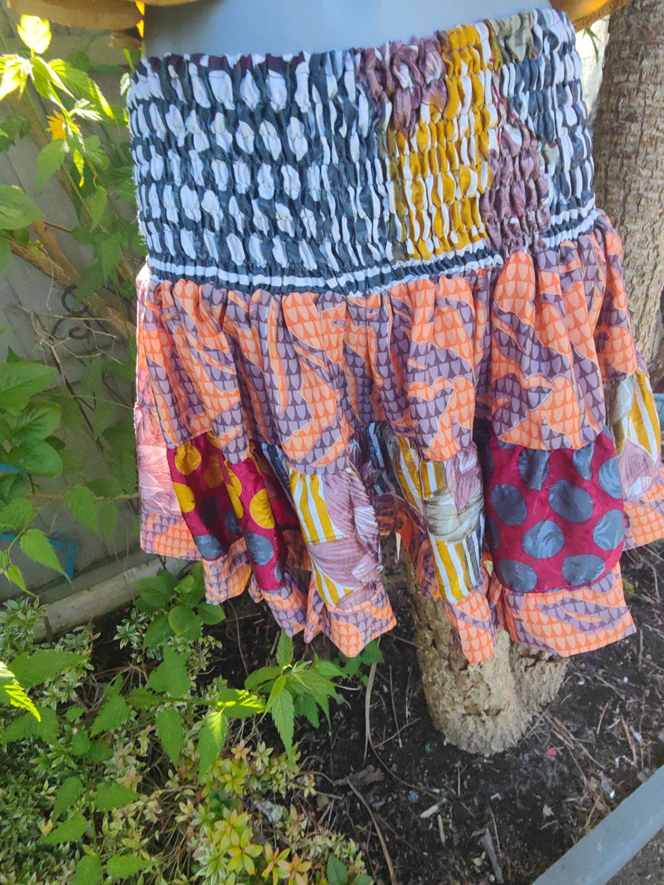 Boho mini skirt