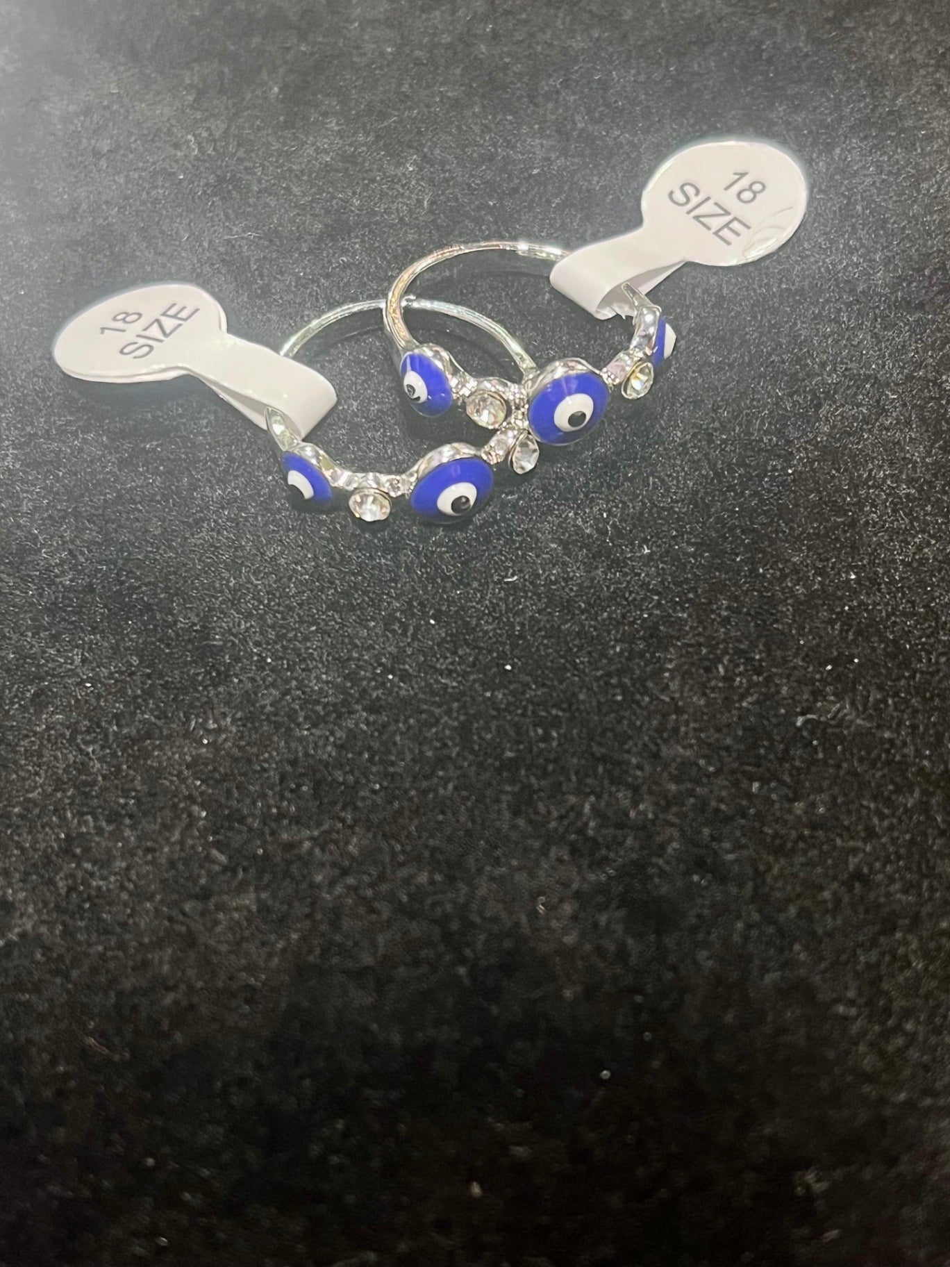Lucky Eye Silver Blue Ring Size 18