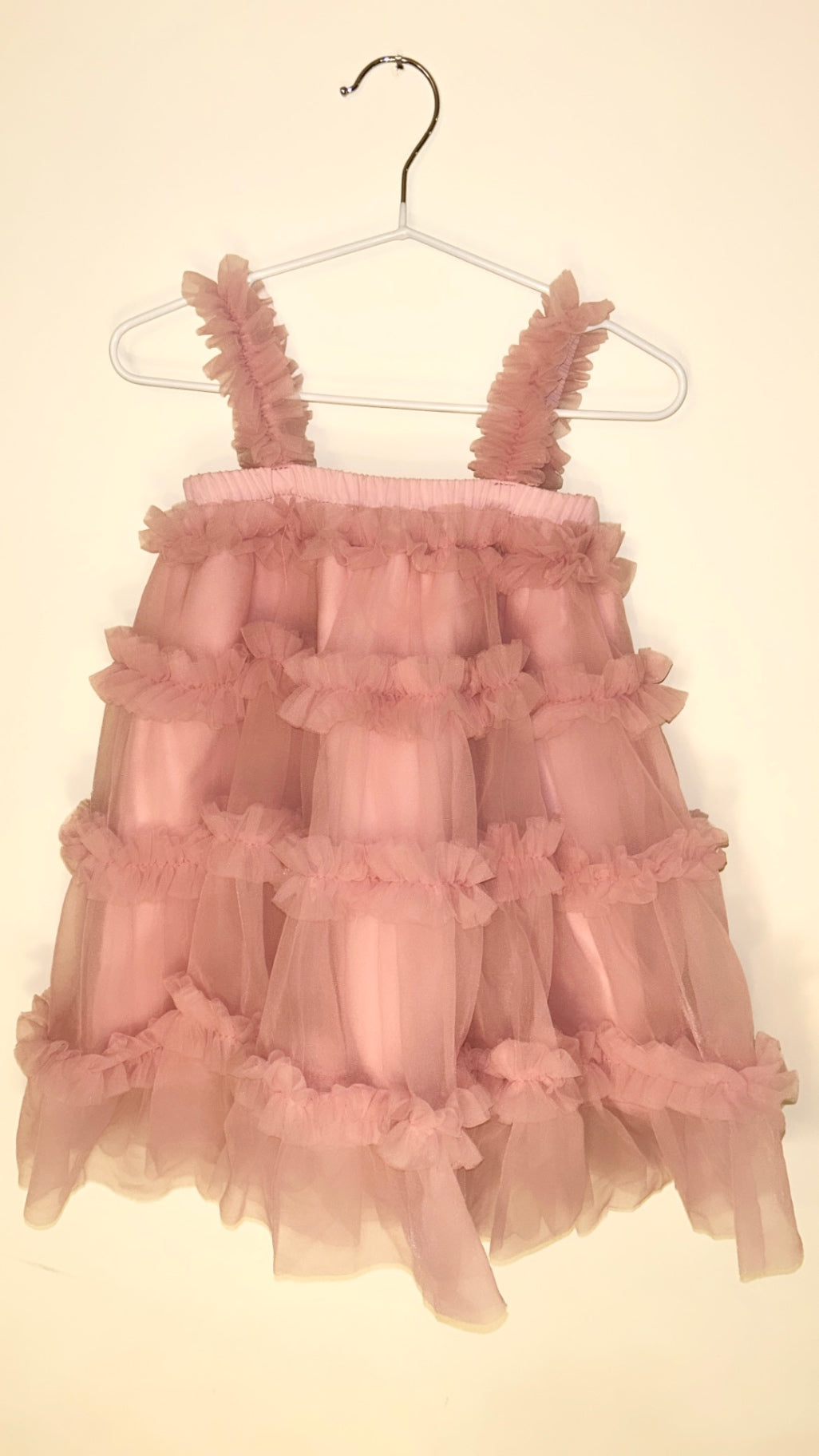 Dusky Pink Tutu Layered Dress Size 2/3 Years