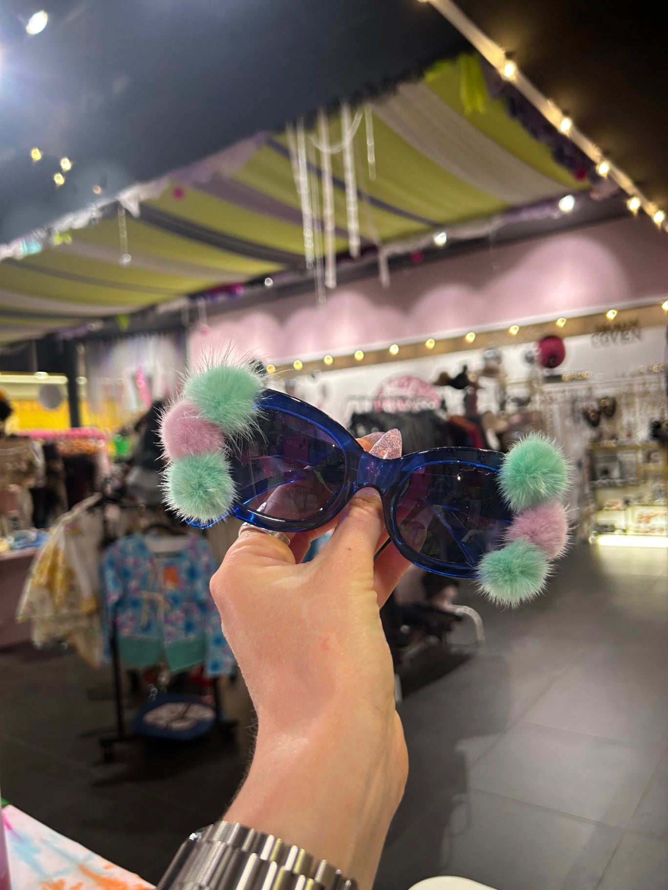 Dark Blue Fluffy Sunnies