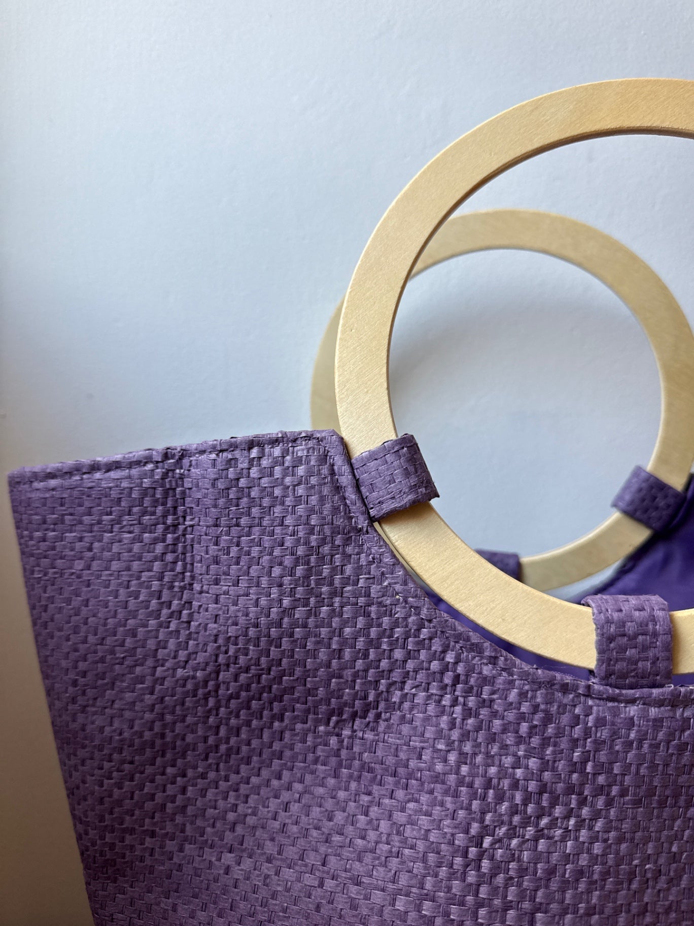Purple basket bag