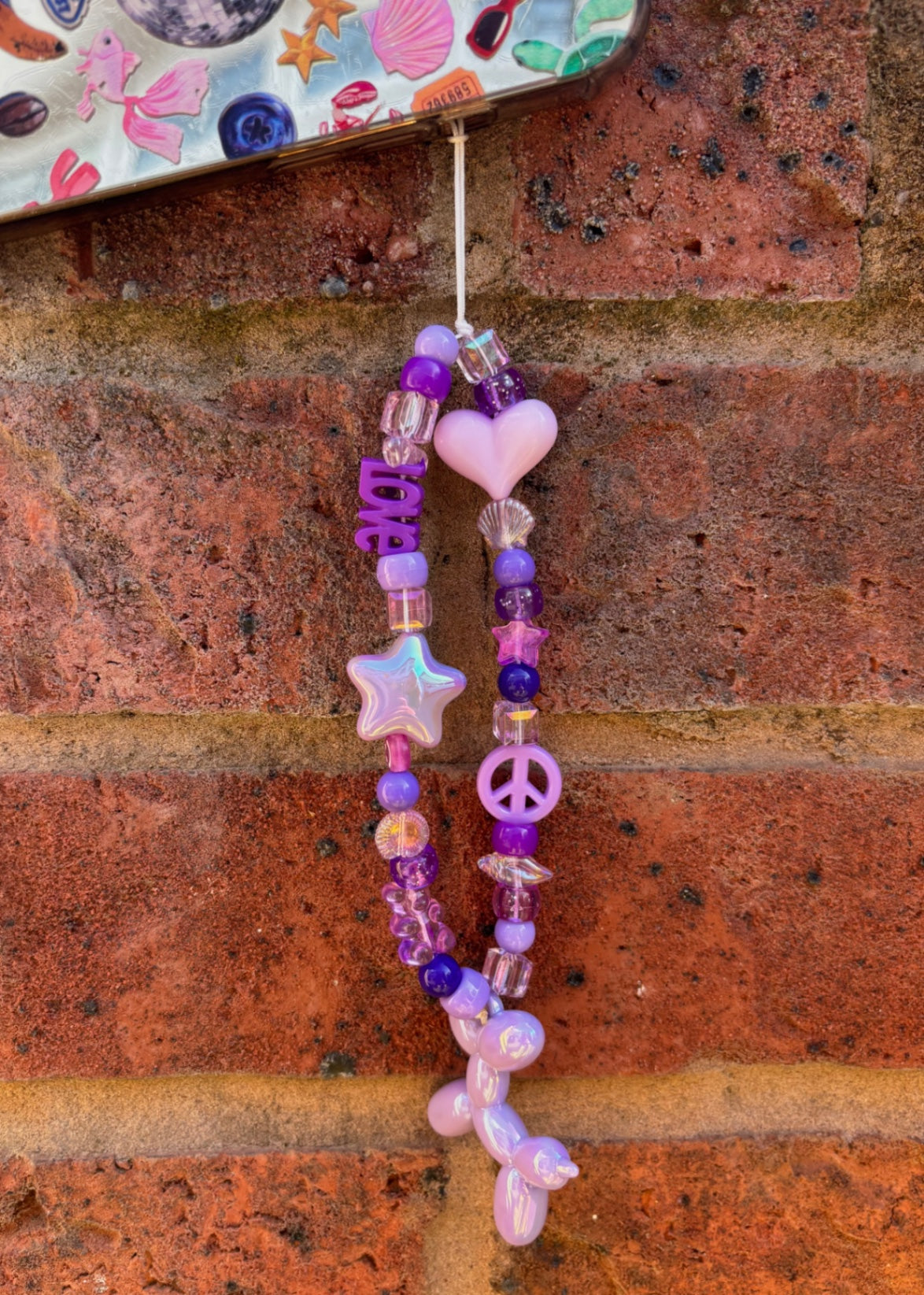 Lilac Love Phone Charm