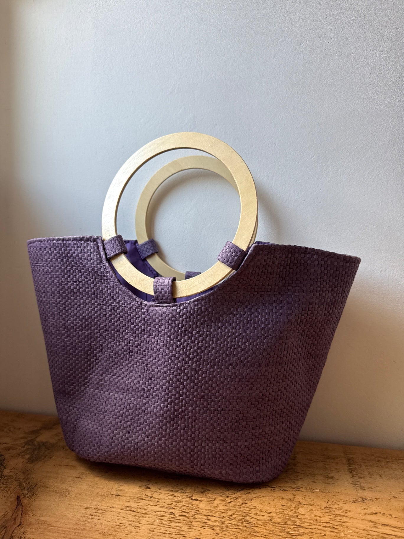 Purple basket bag