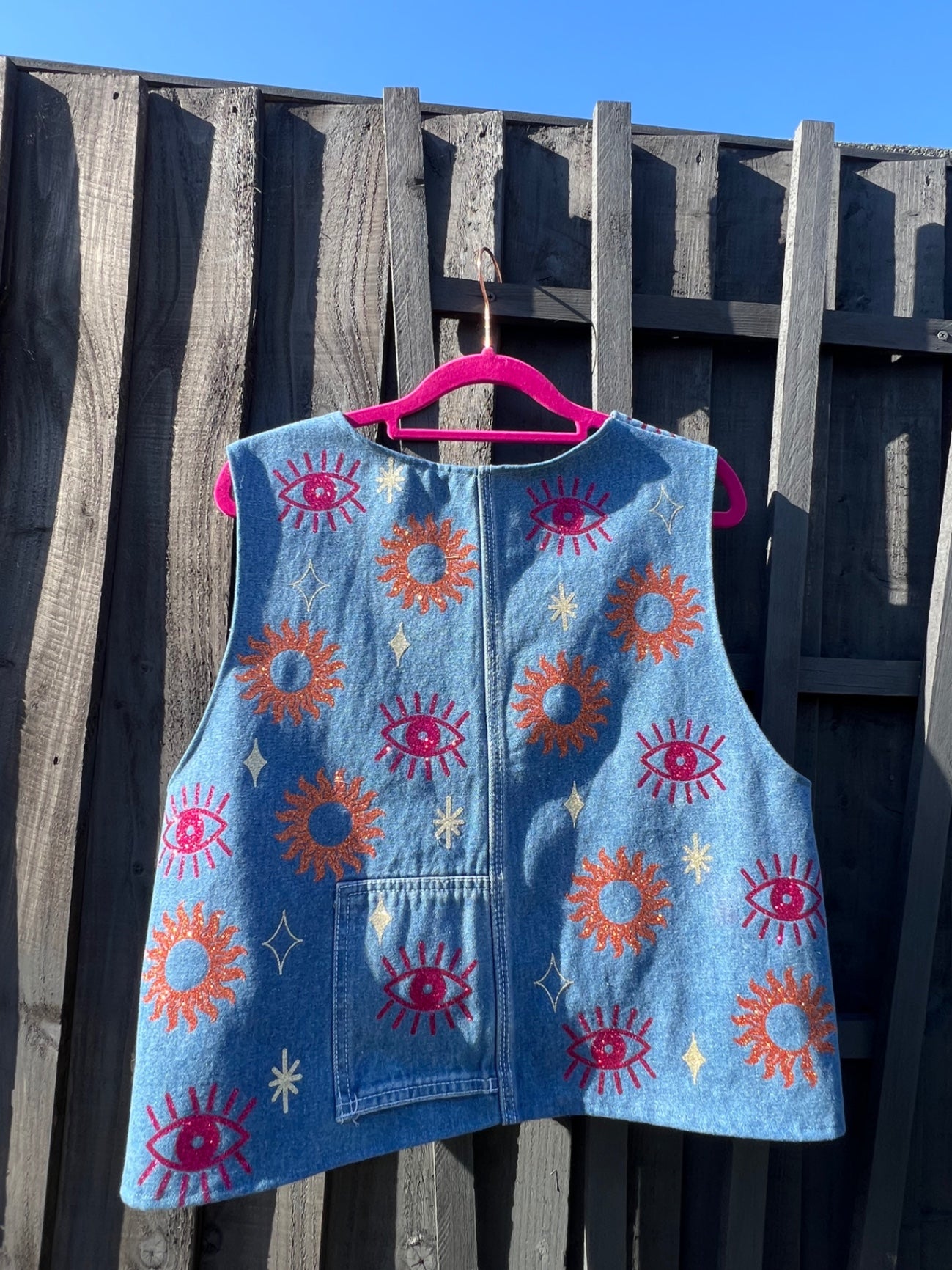 Mystical denim vest