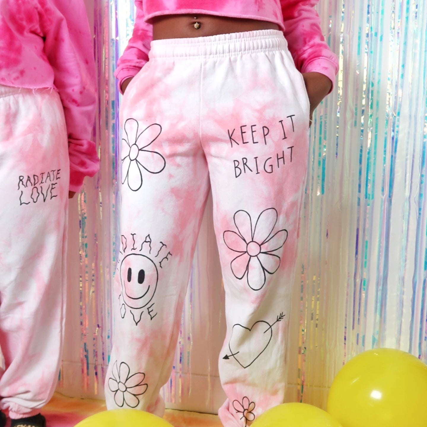 Hippie Heart joggers - pink