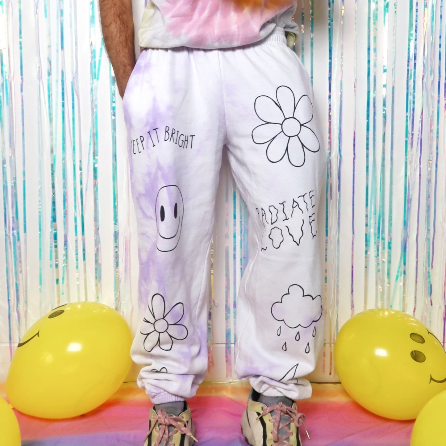 Hippie Heart joggers - lilac