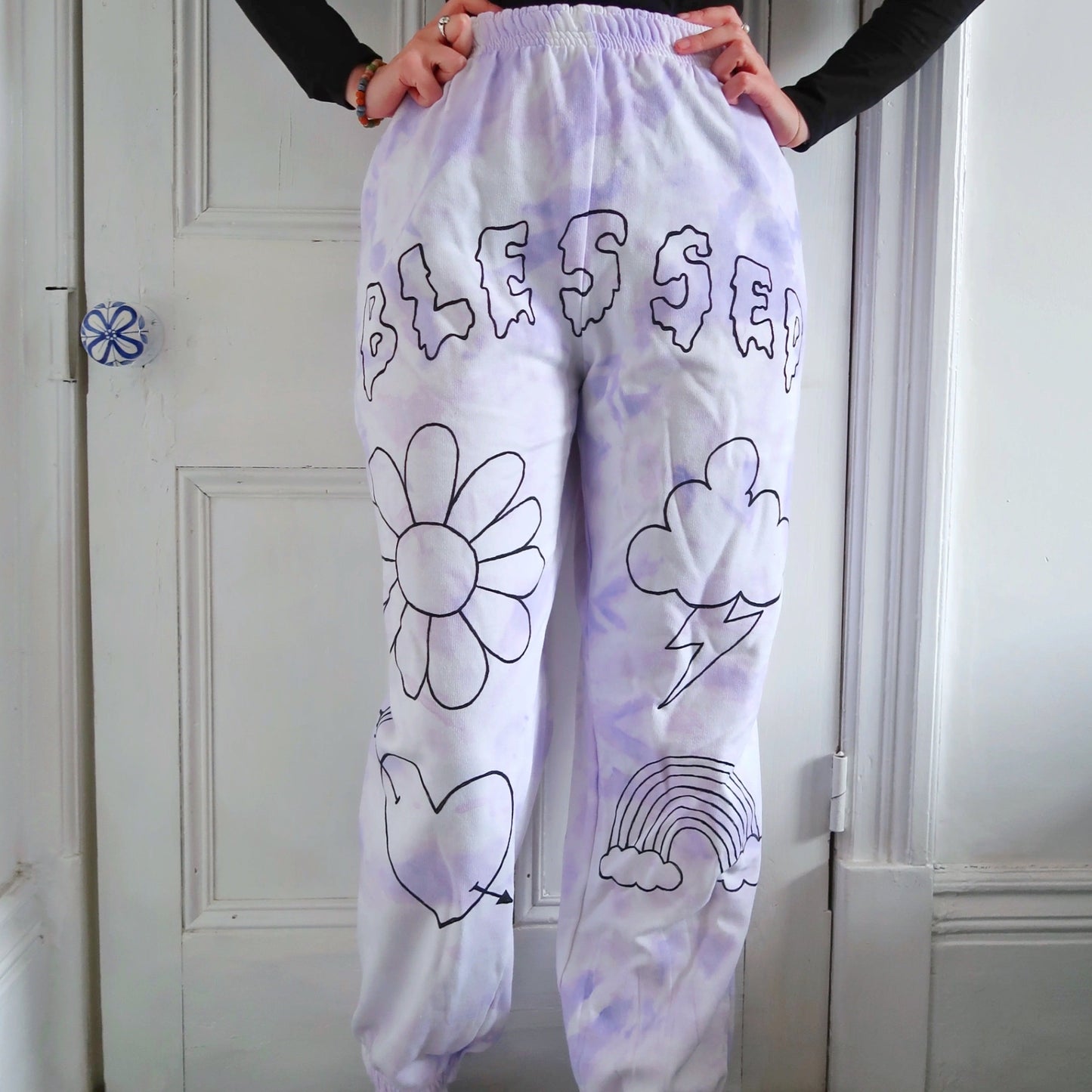 Blessed joggers - hand painted