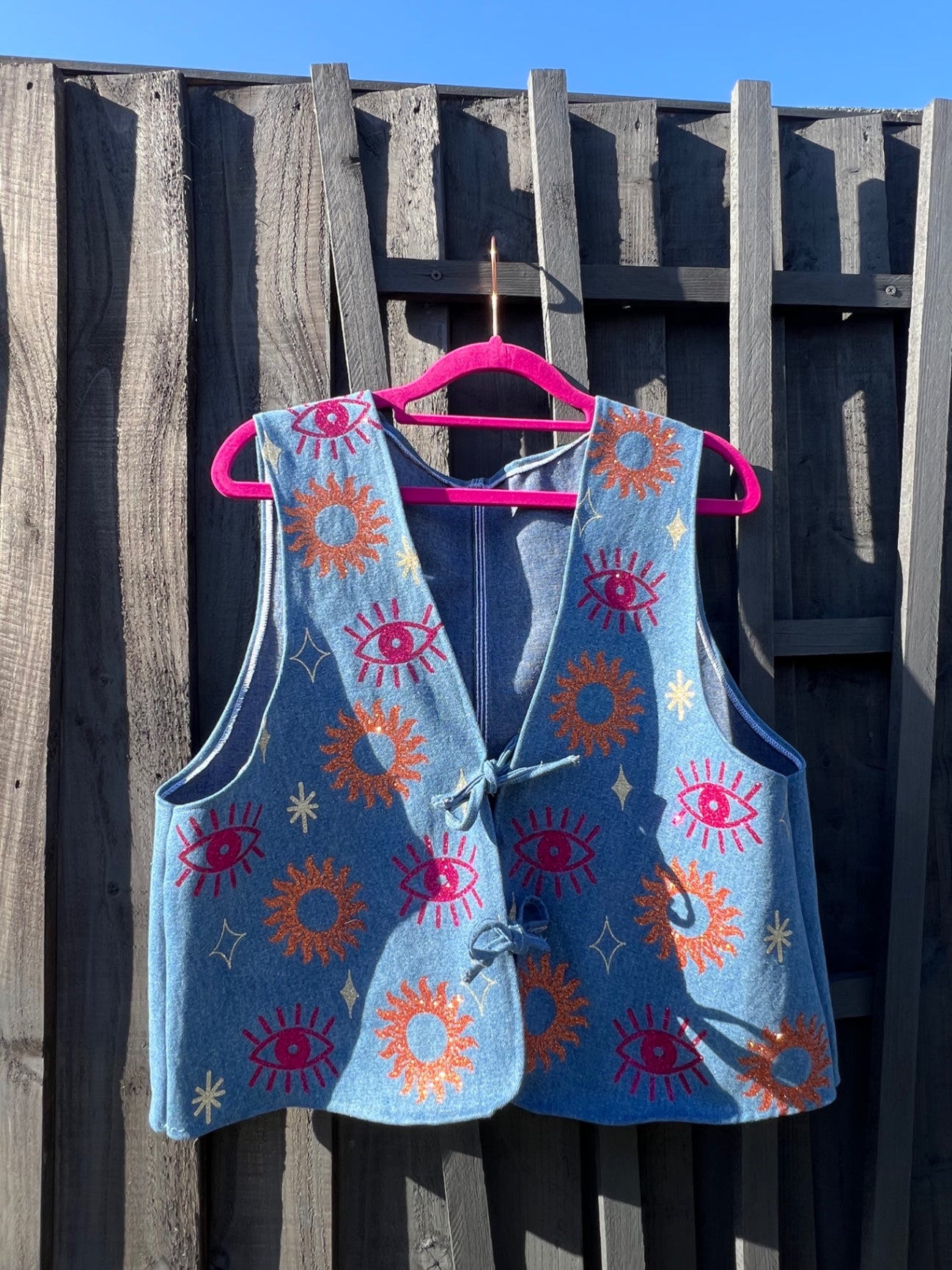 Mystical denim vest