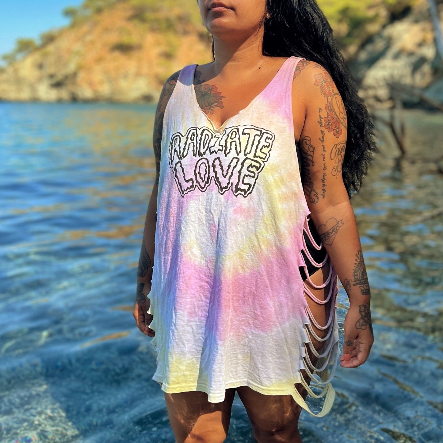 Radiate Love side slash top - pastel fade