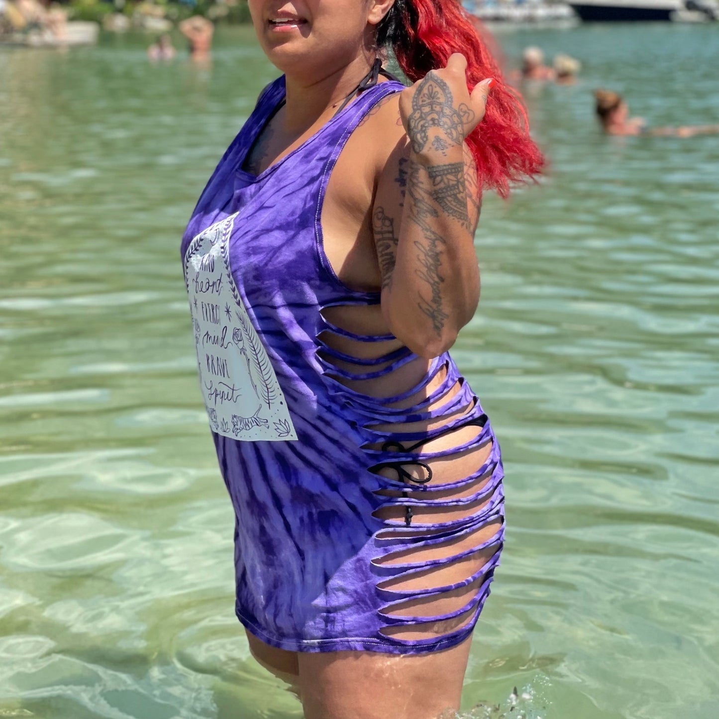 Kind Fierce Brave purple top