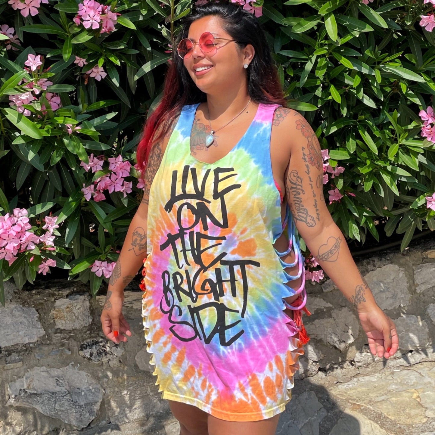 Live On The Bright Side side slash top