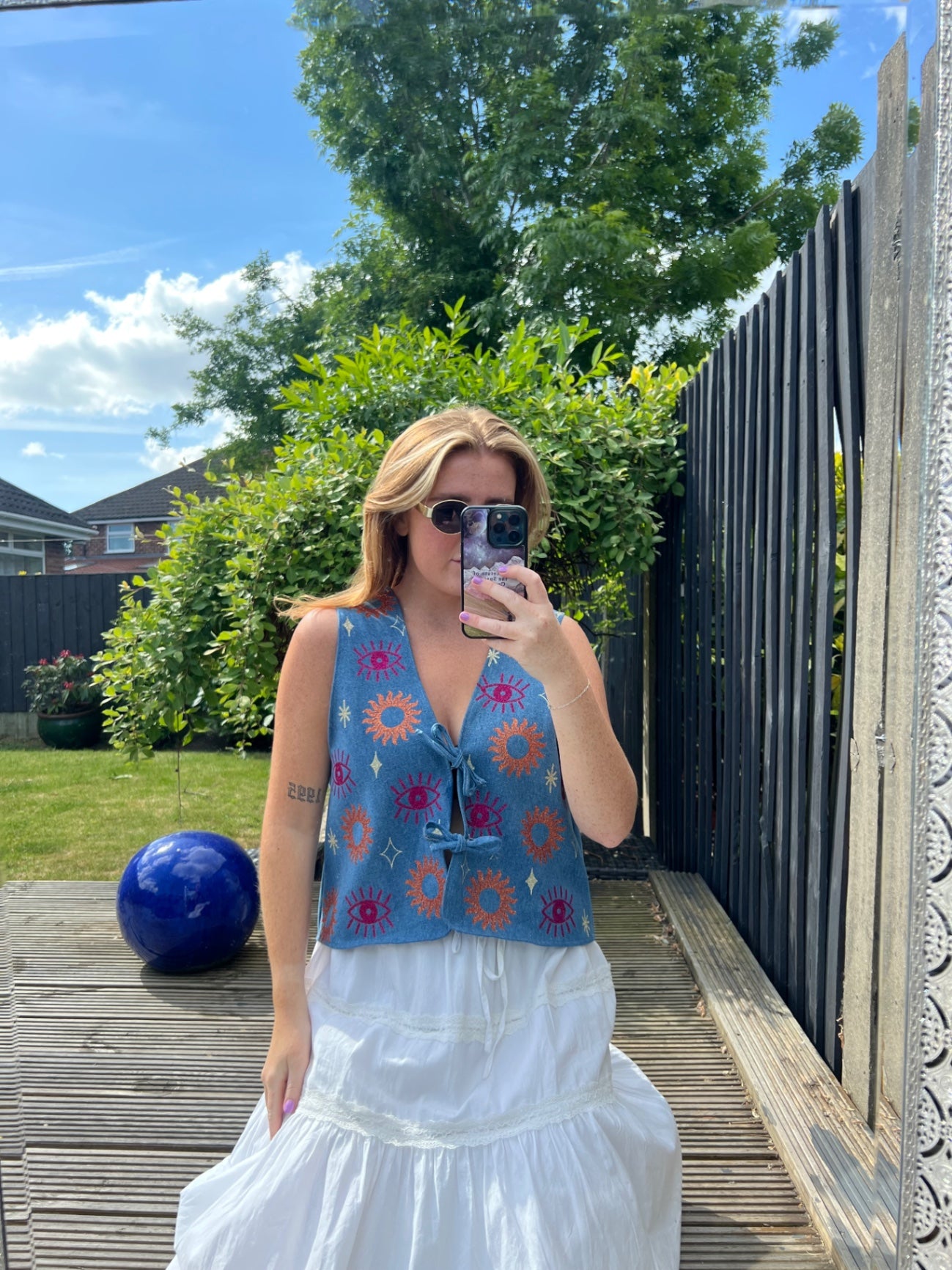 Mystical denim vest