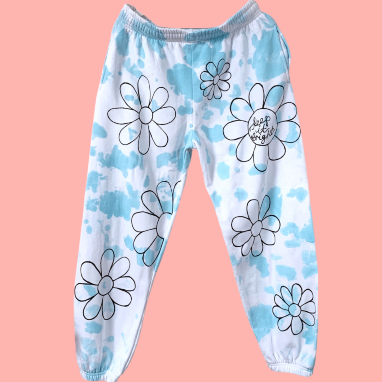 Flower Power joggers - blue