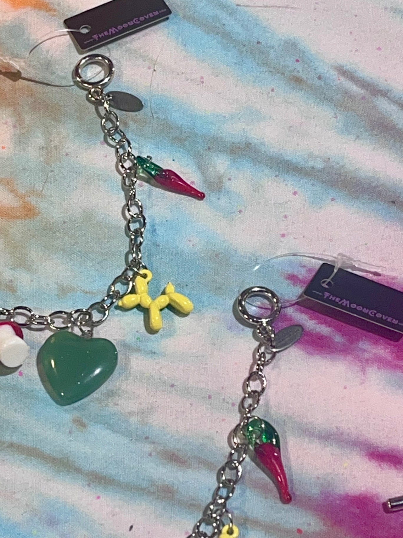 Silver T-Bar Chilli Charm Bracelet