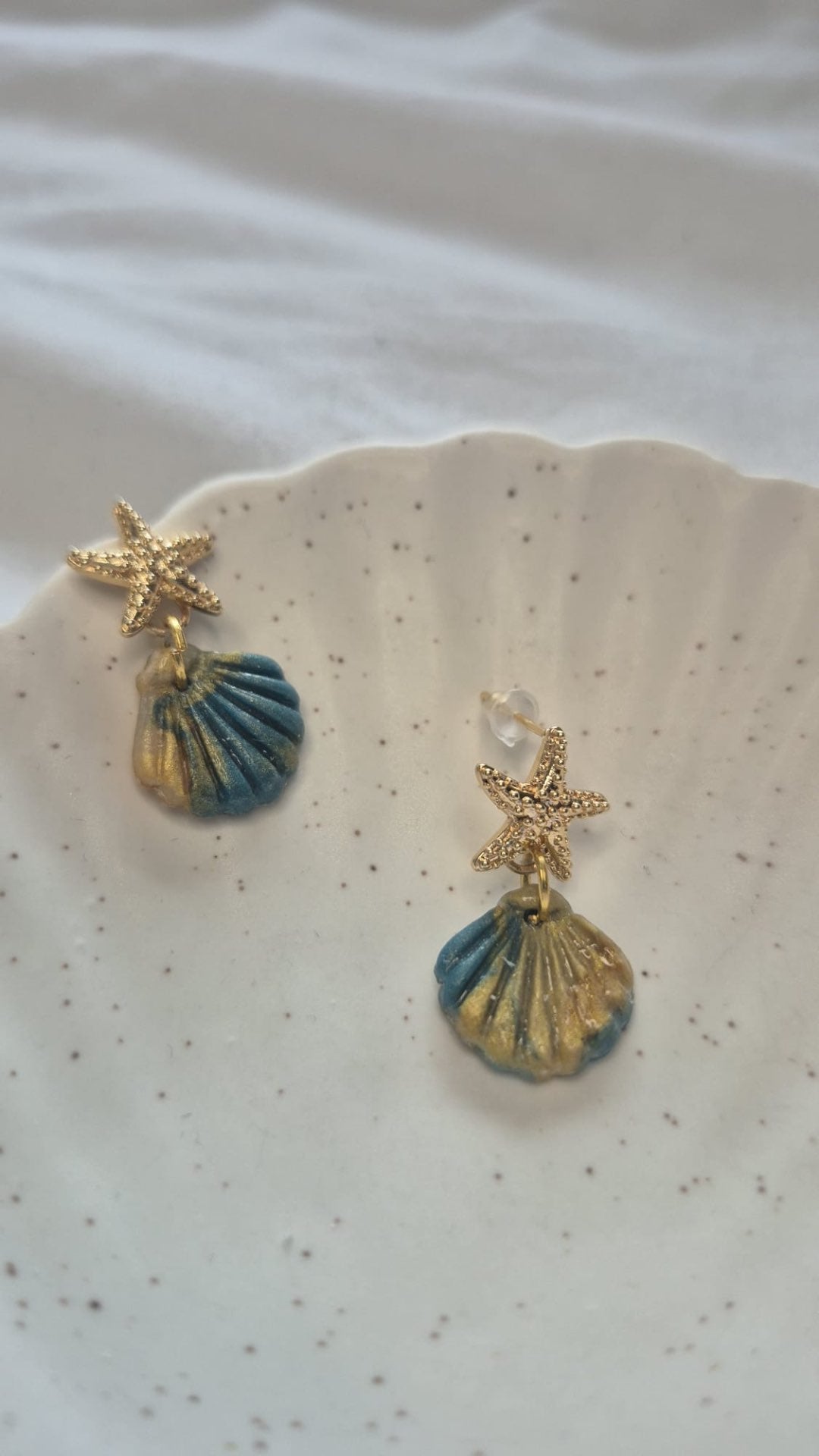 Starfish Seashell Earrings
