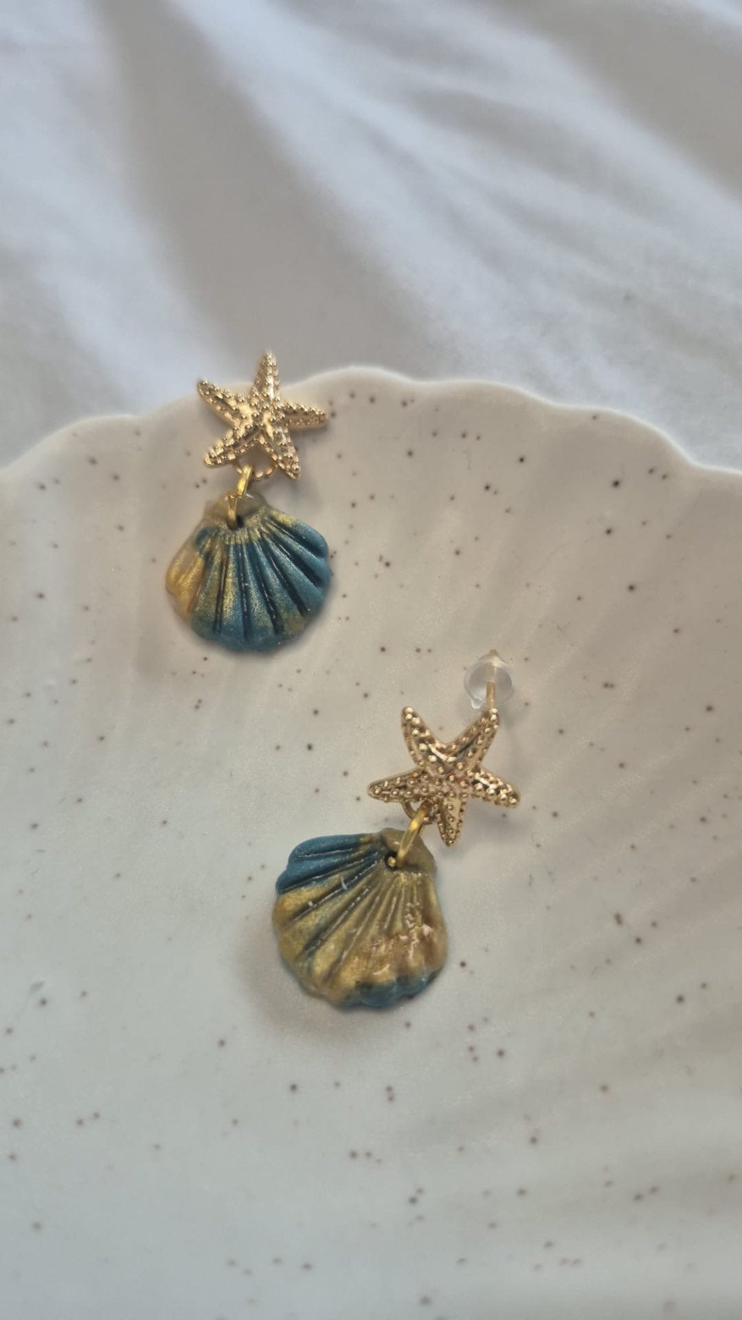 Starfish Seashell Earrings