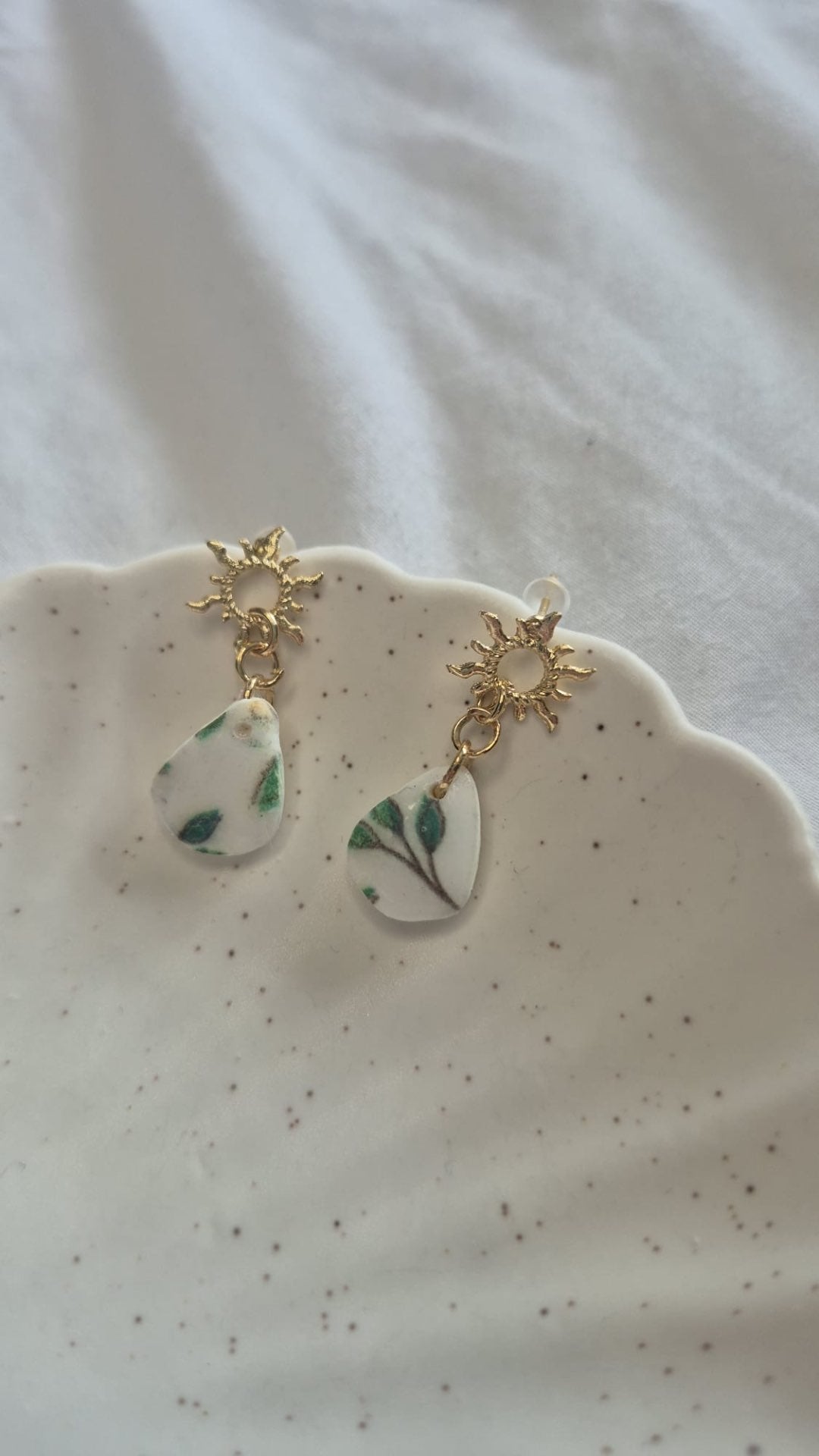 Sunburst Leaf earrings