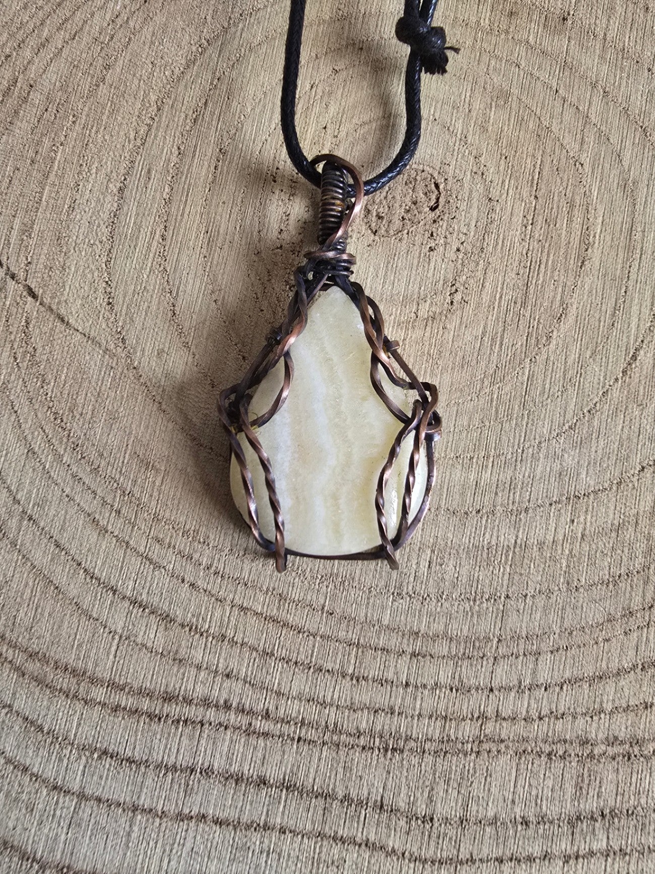 Yellow calcite necklace