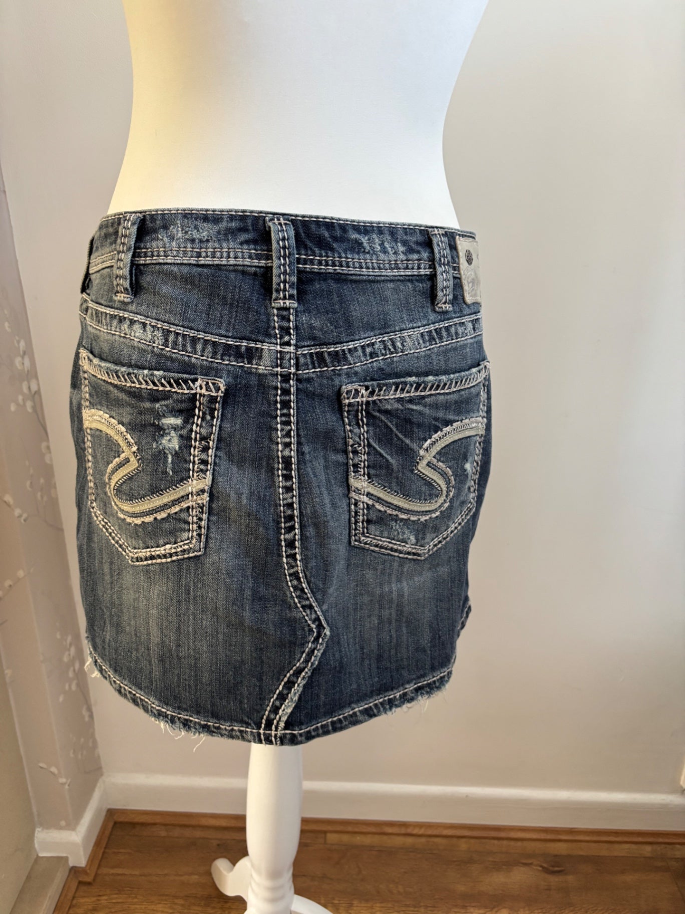 Denim mini skirt