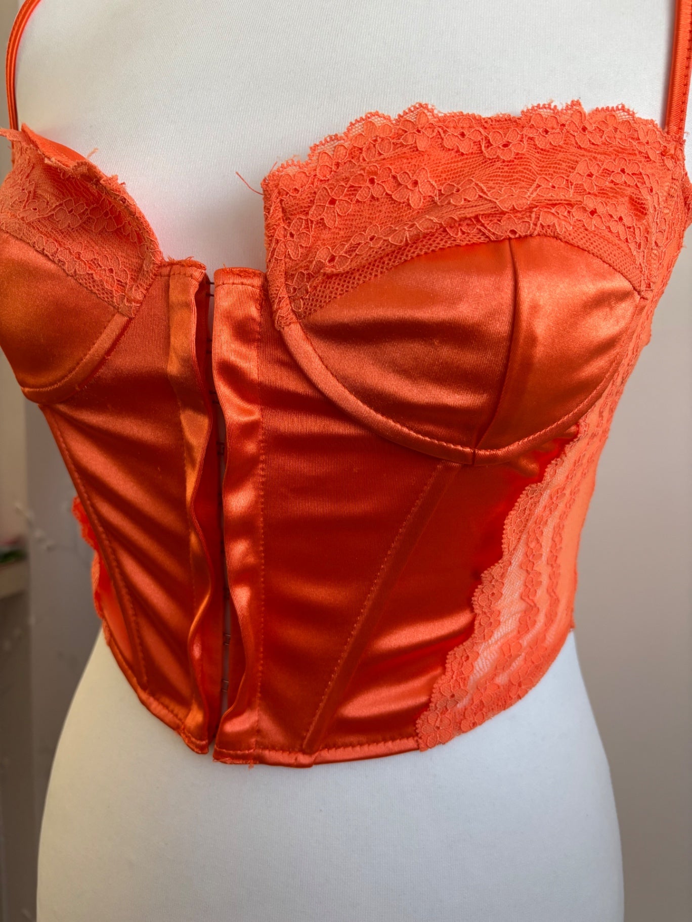 Orange corset top