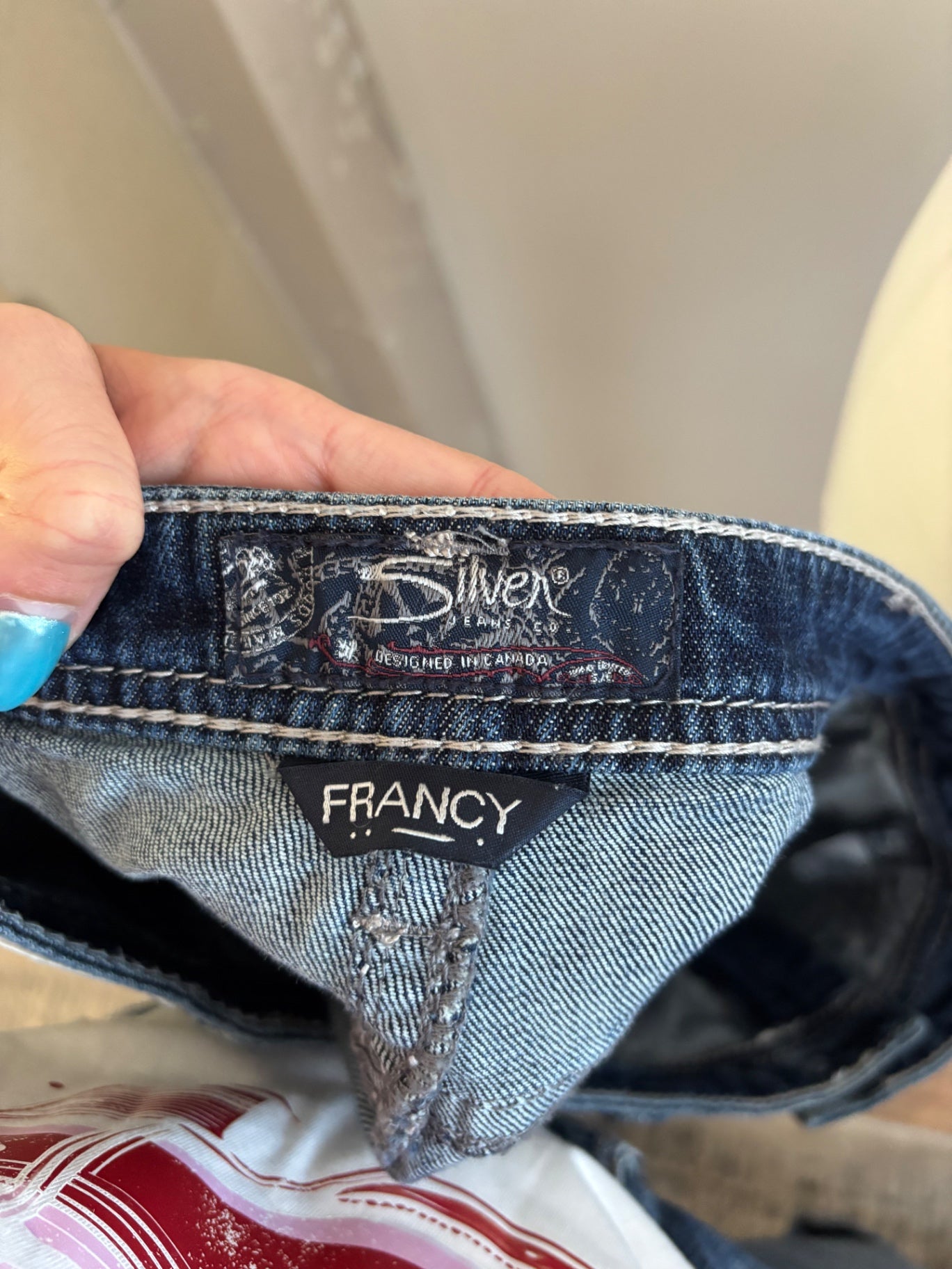 Denim mini skirt