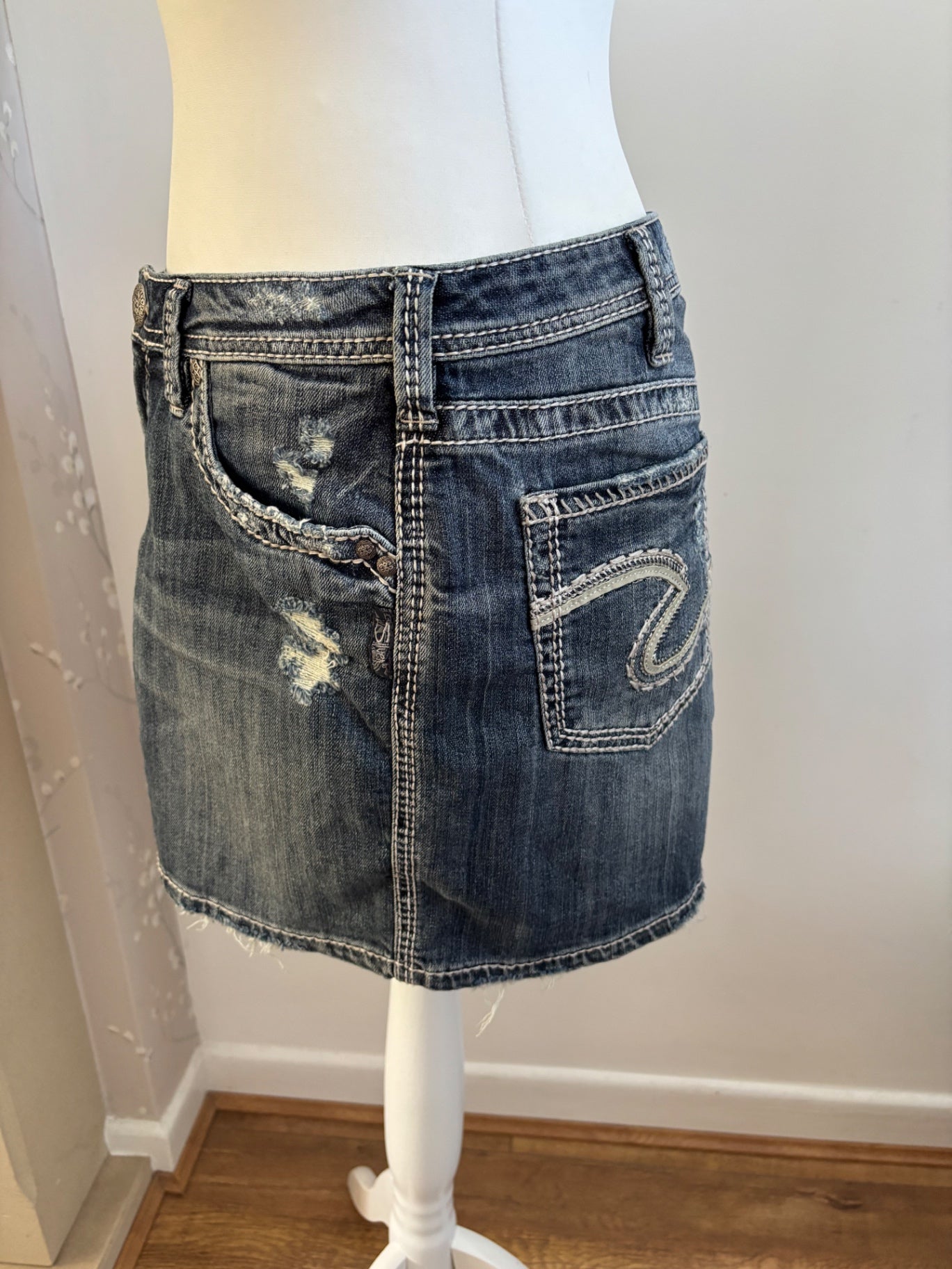 Denim mini skirt