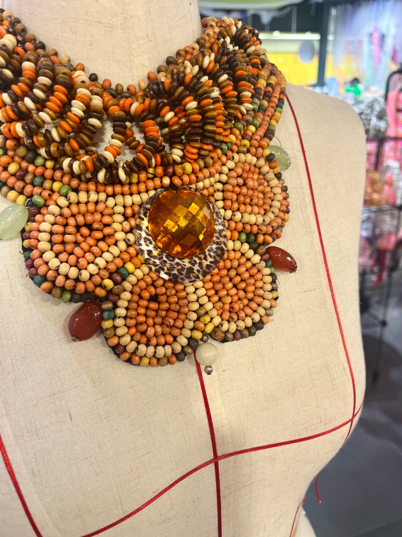 Tribal Statement Bib Necklace
