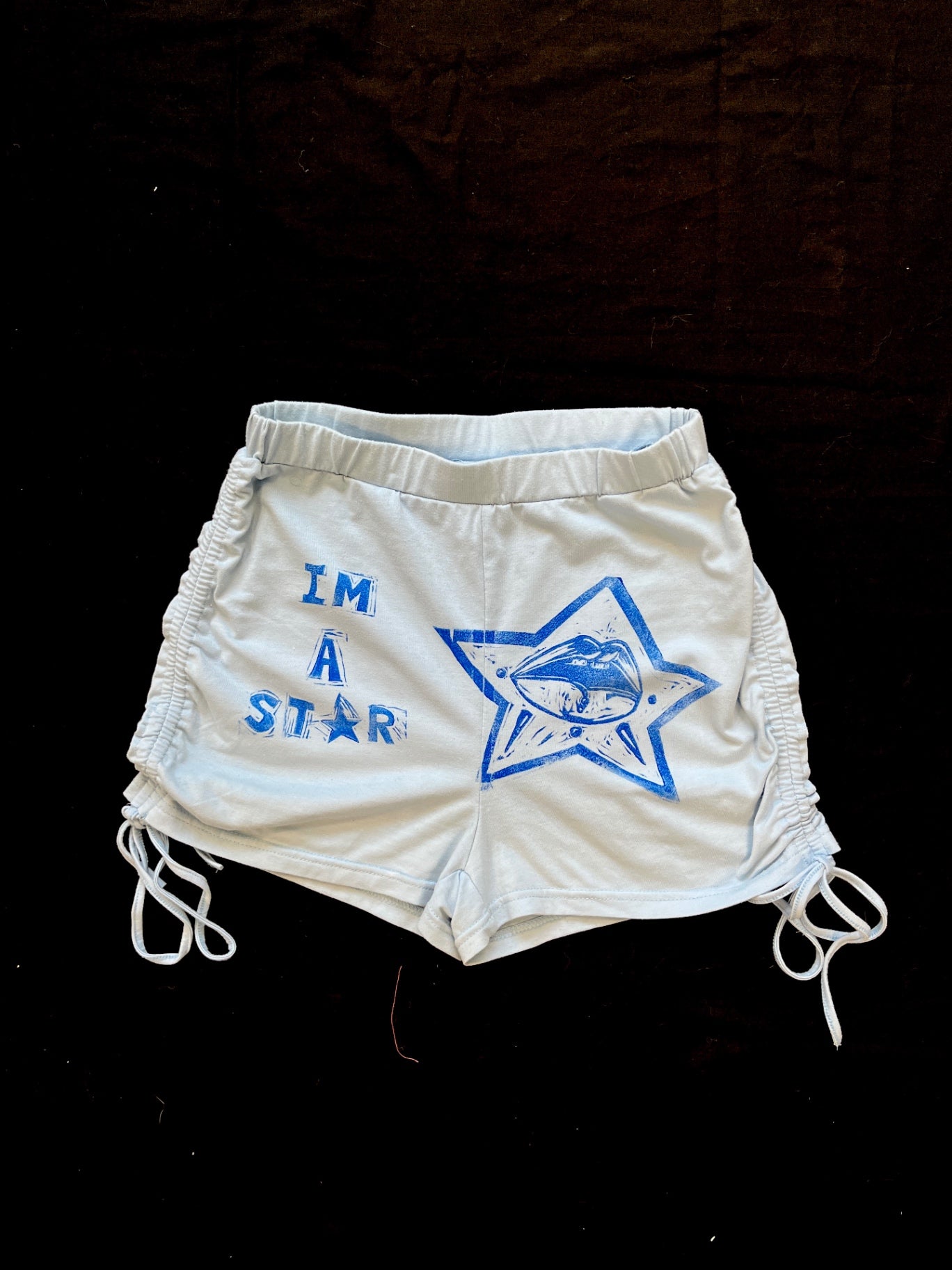 K4TURE ‘I’m a star’ light blue shorts (size 6)