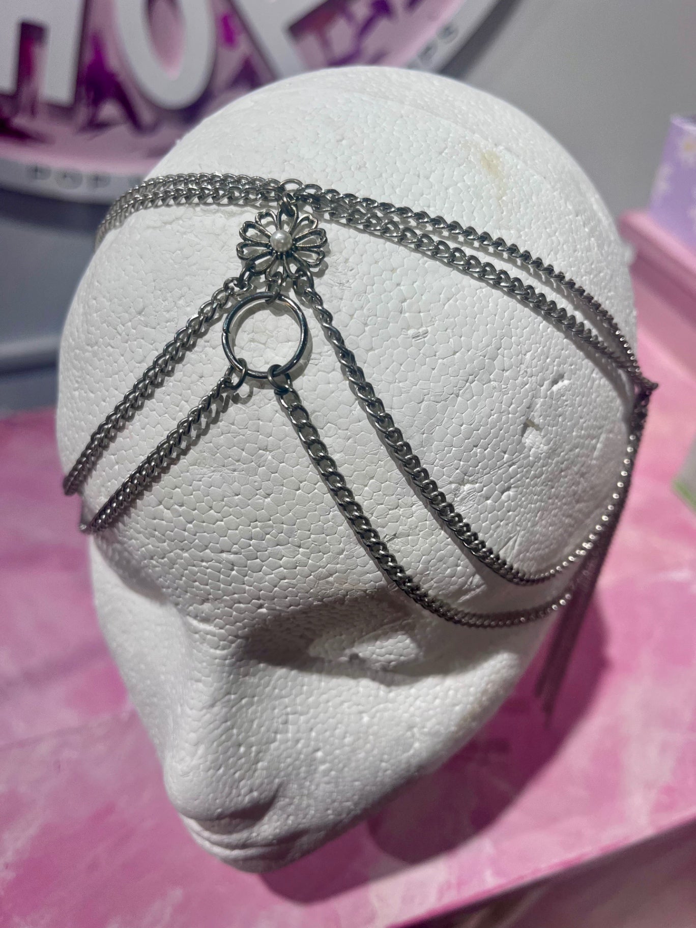 Silver Daisy Chain Head Piece