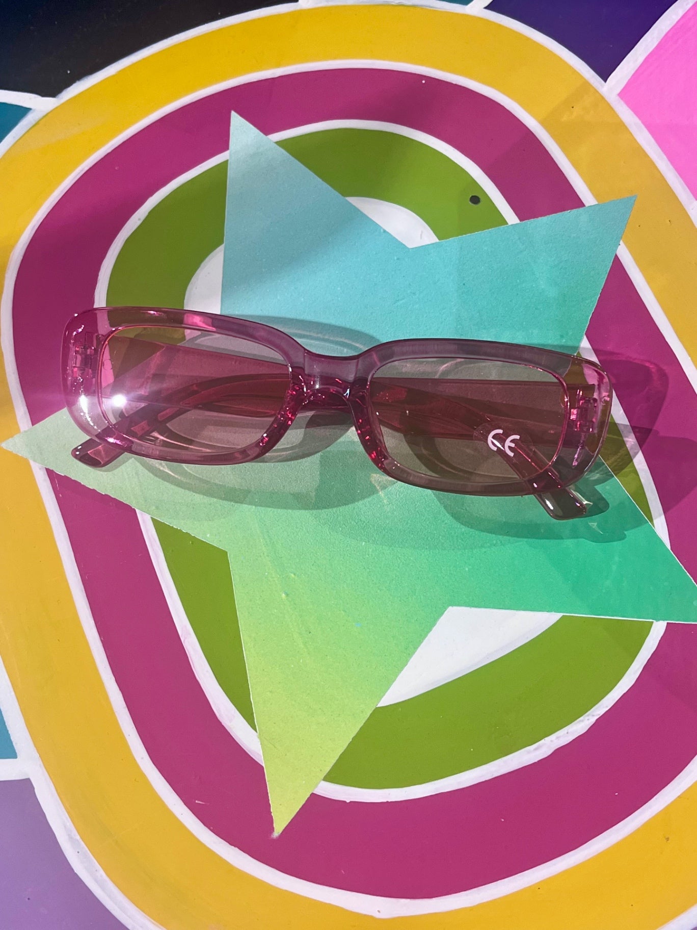 90s Oblong Sunnies Pink