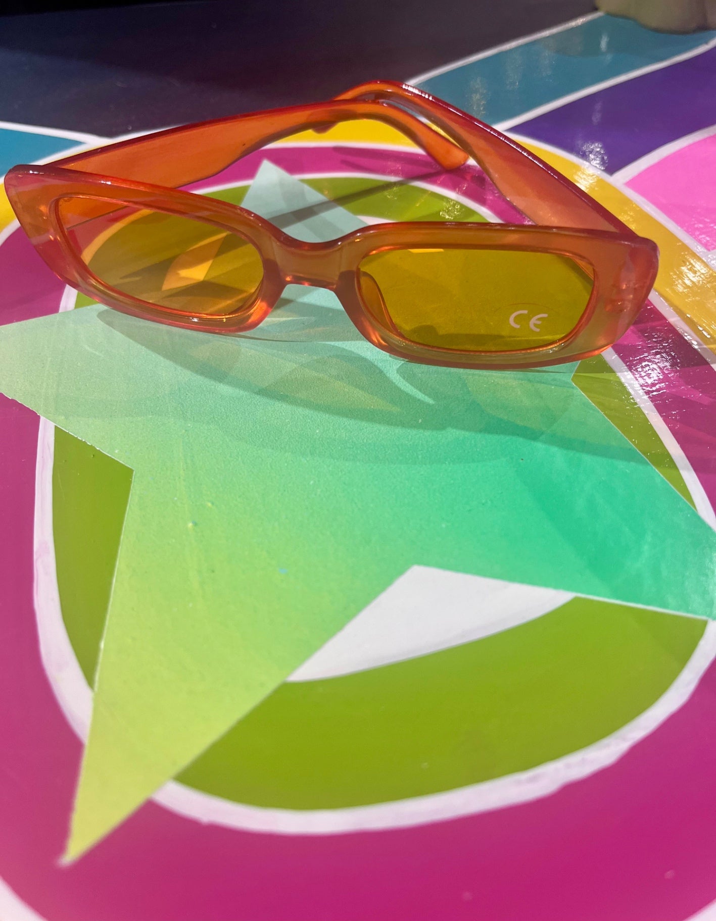 90s Oblong Sunnies Orange