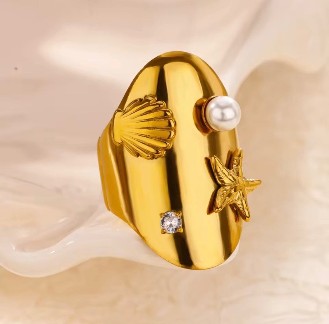 “Goddess of the Tide” Statement Ring