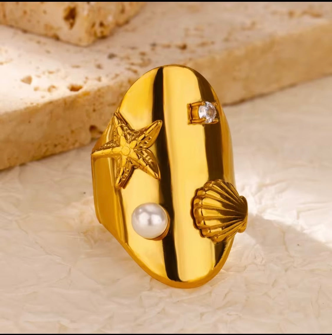 “Goddess of the Tide” Statement Ring