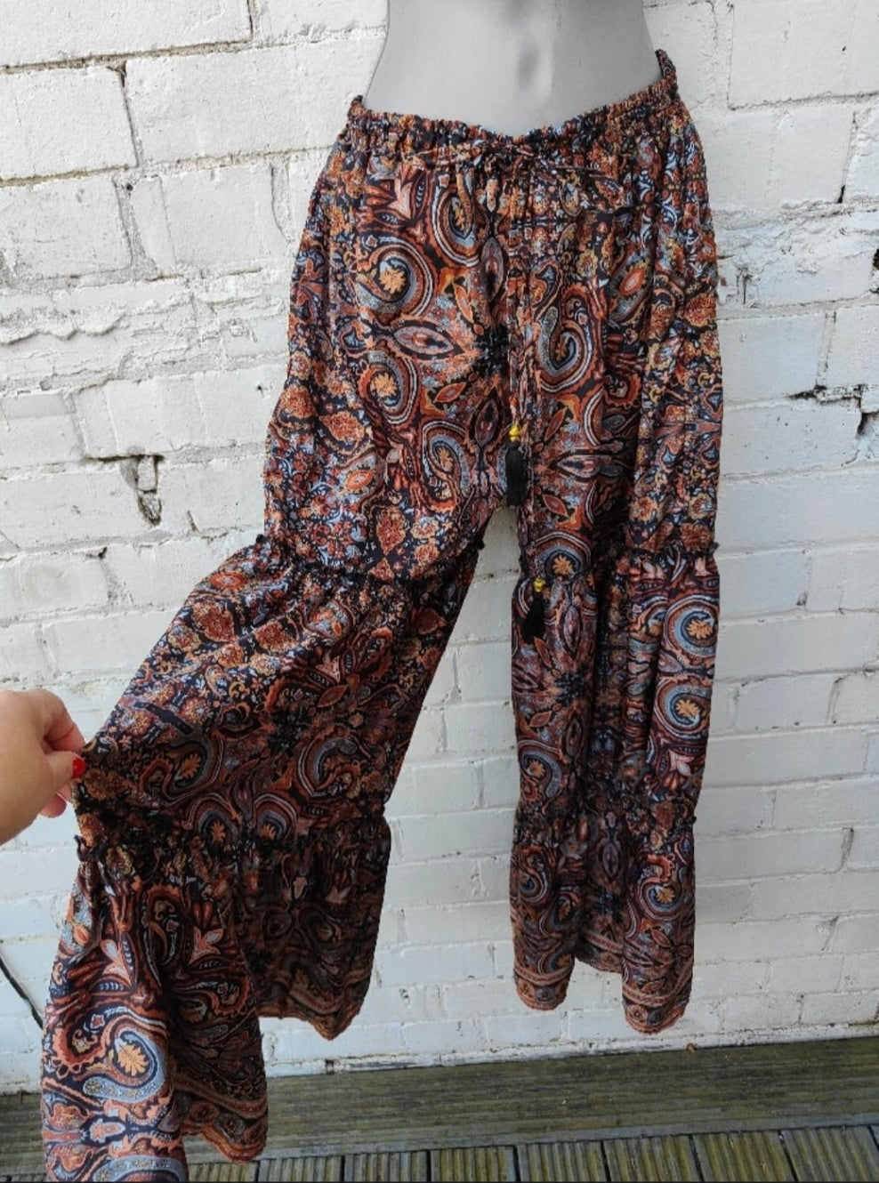 Sari flare tiered trousers 6-12uk