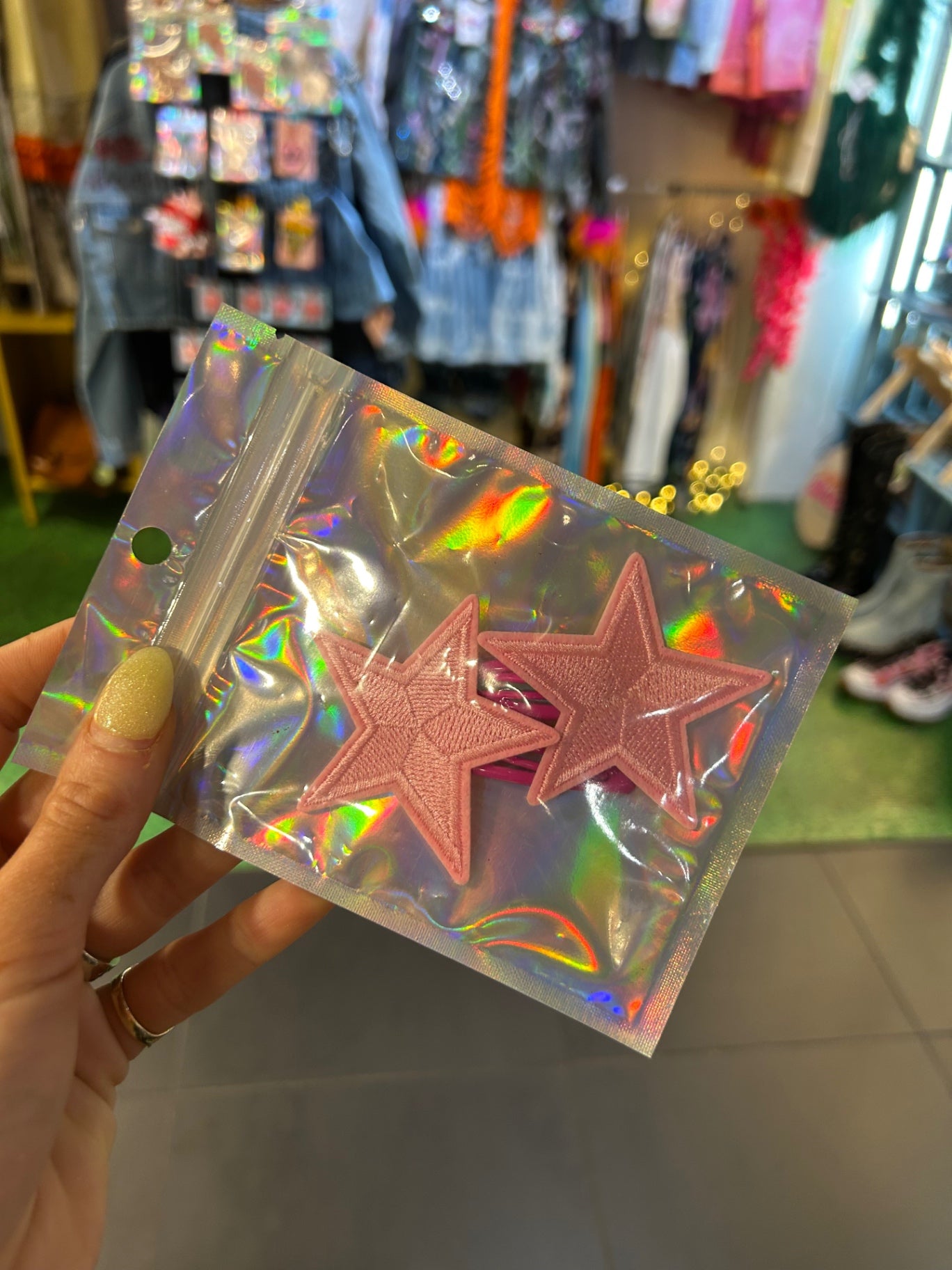 Pink Star Clips