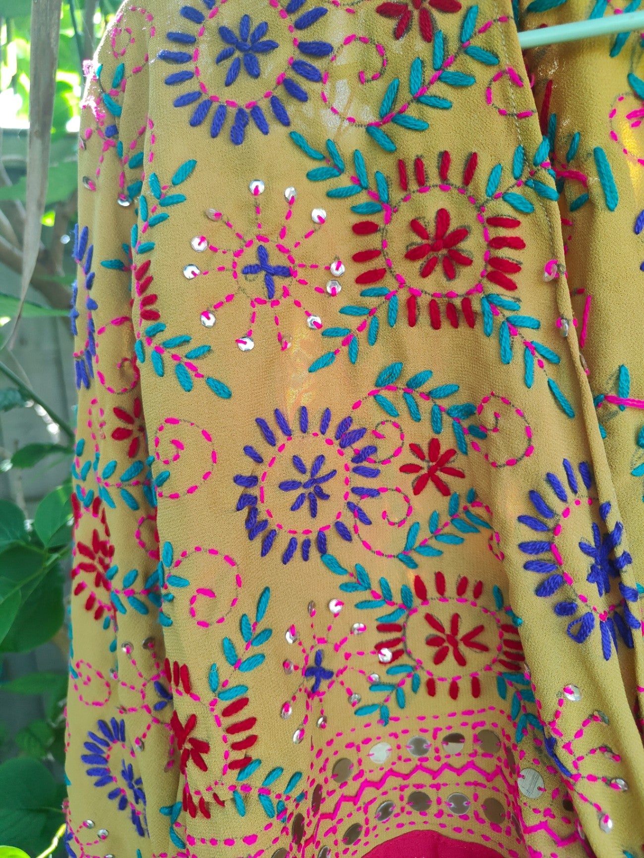 Embroidered Stevie top - mustard