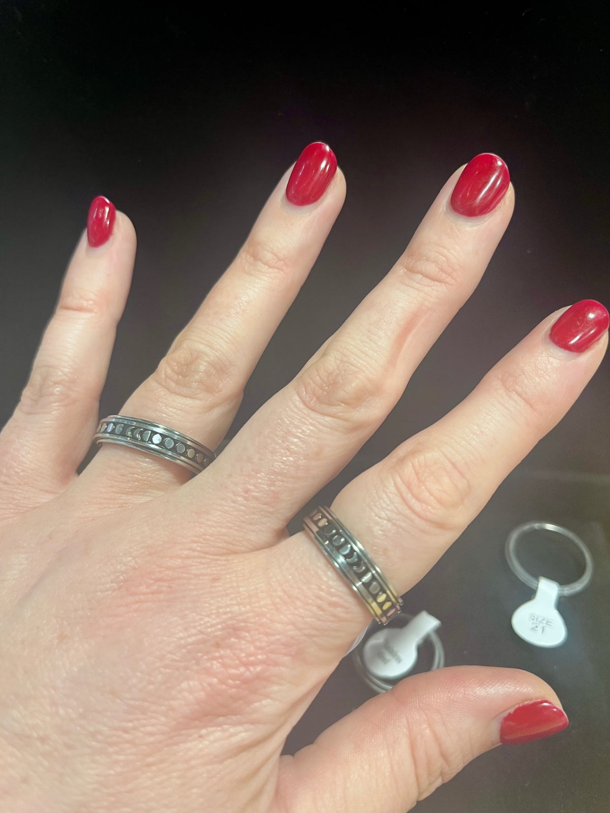 Moon Phase Spinner Ring Size 10