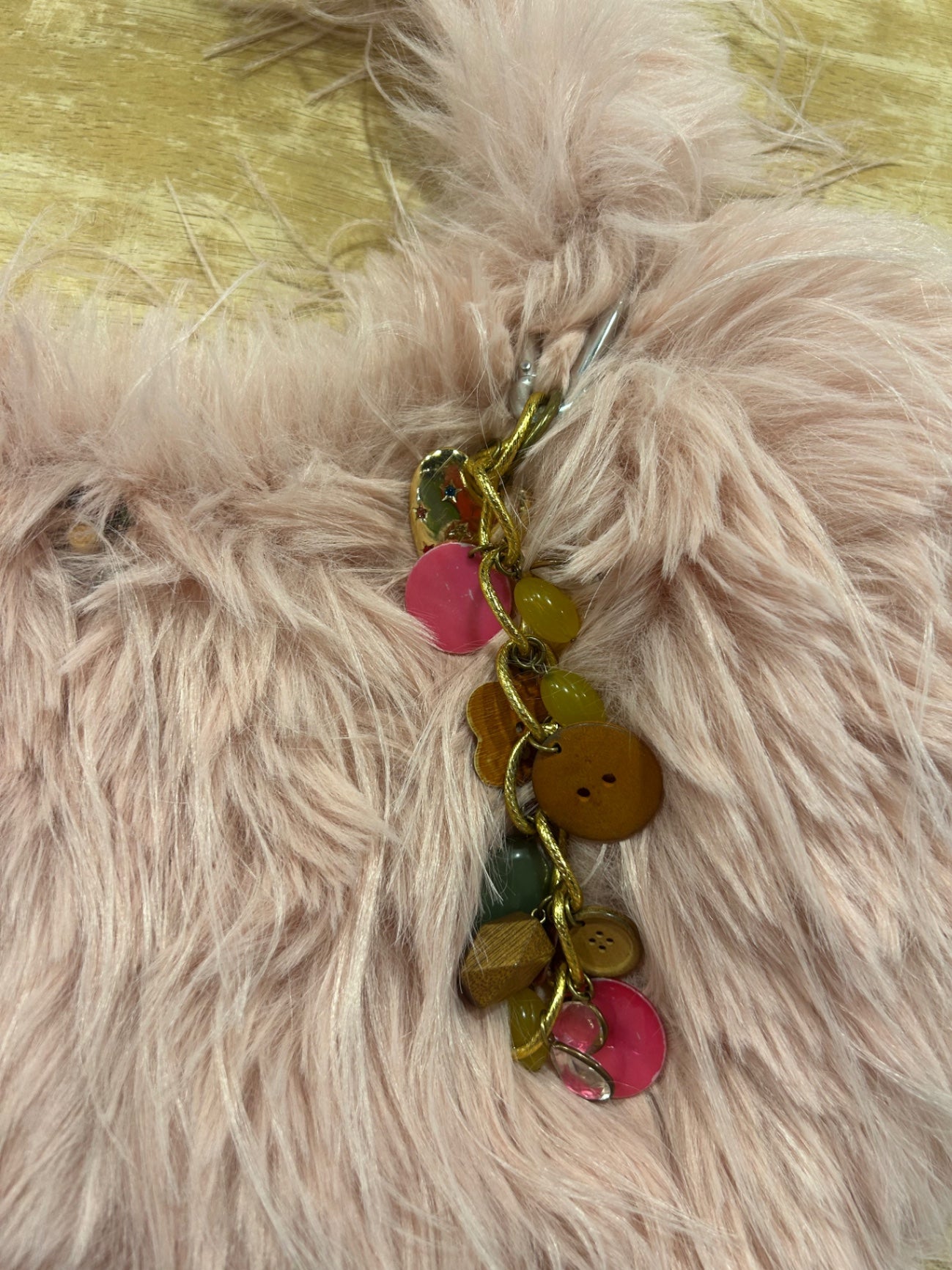 Reworked Light Pink Fur Bag