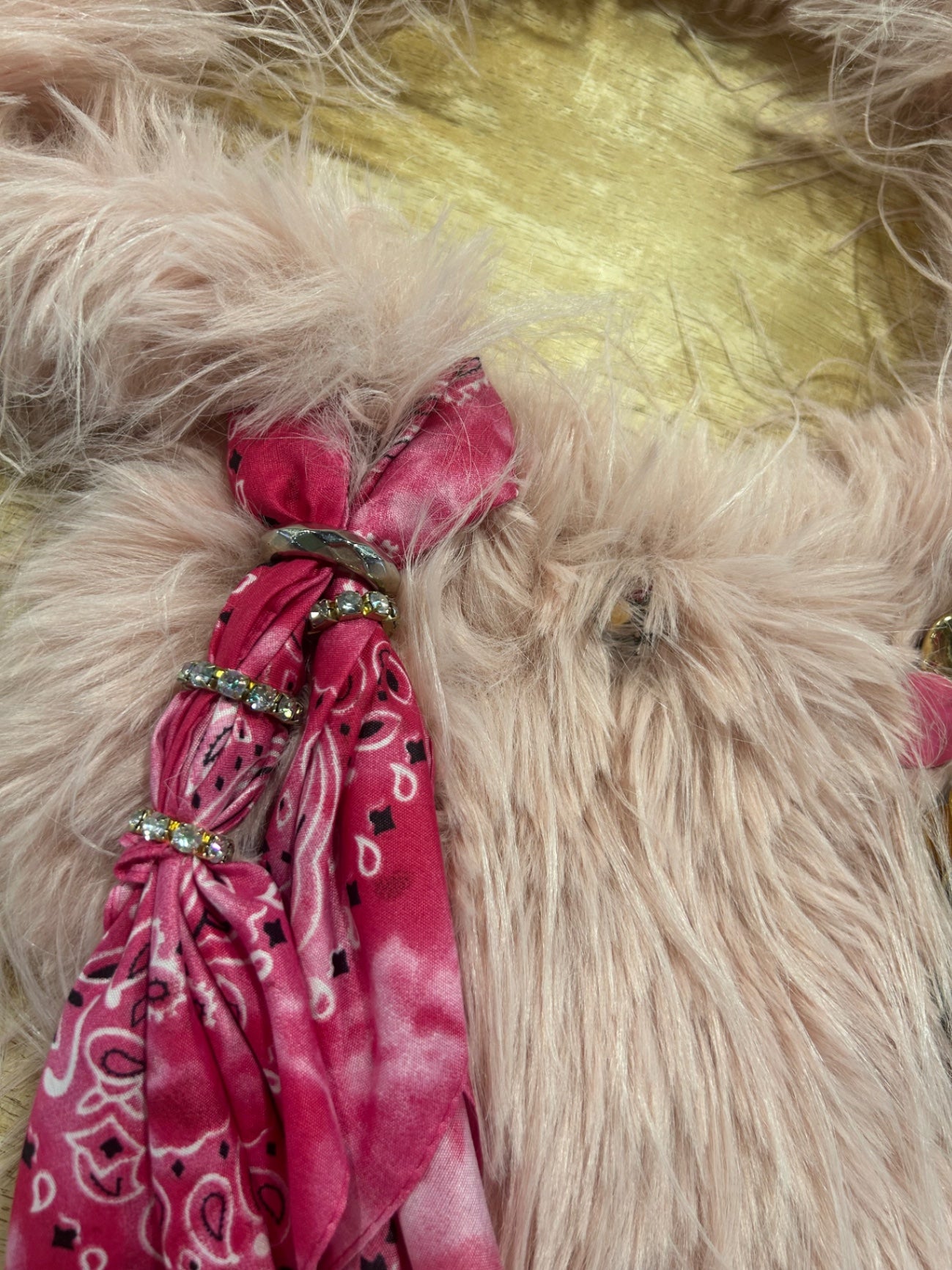 Reworked Light Pink Fur Bag