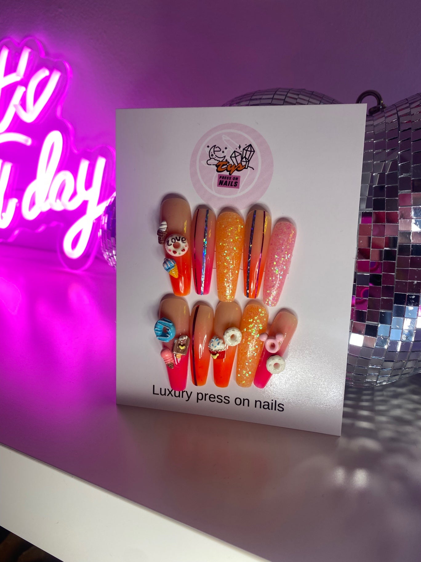 Cakes & Donut Charms on Acrylic