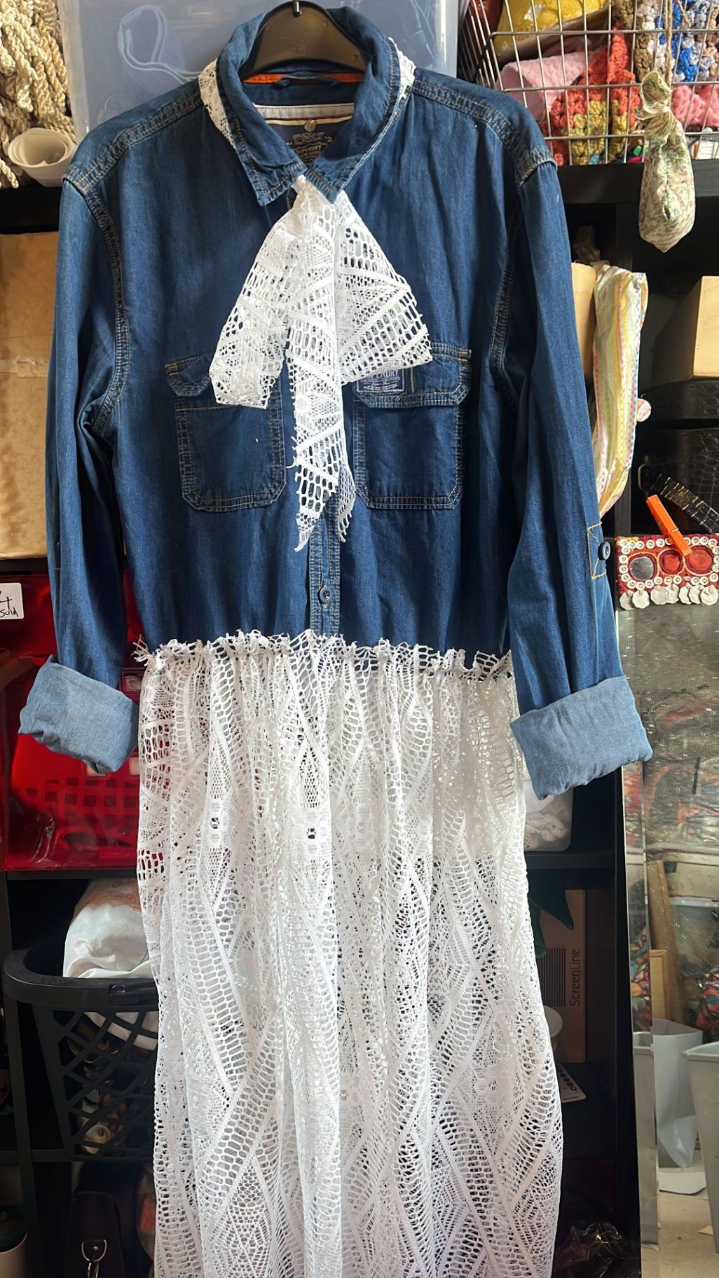 Denim Lace Dress