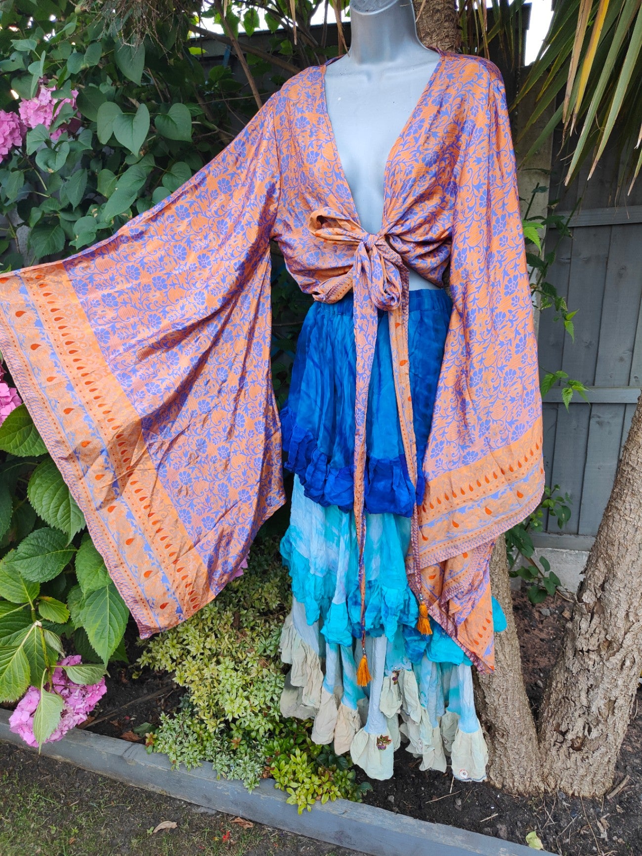 Kimono Stevie top with tassle ties 8-16 uk