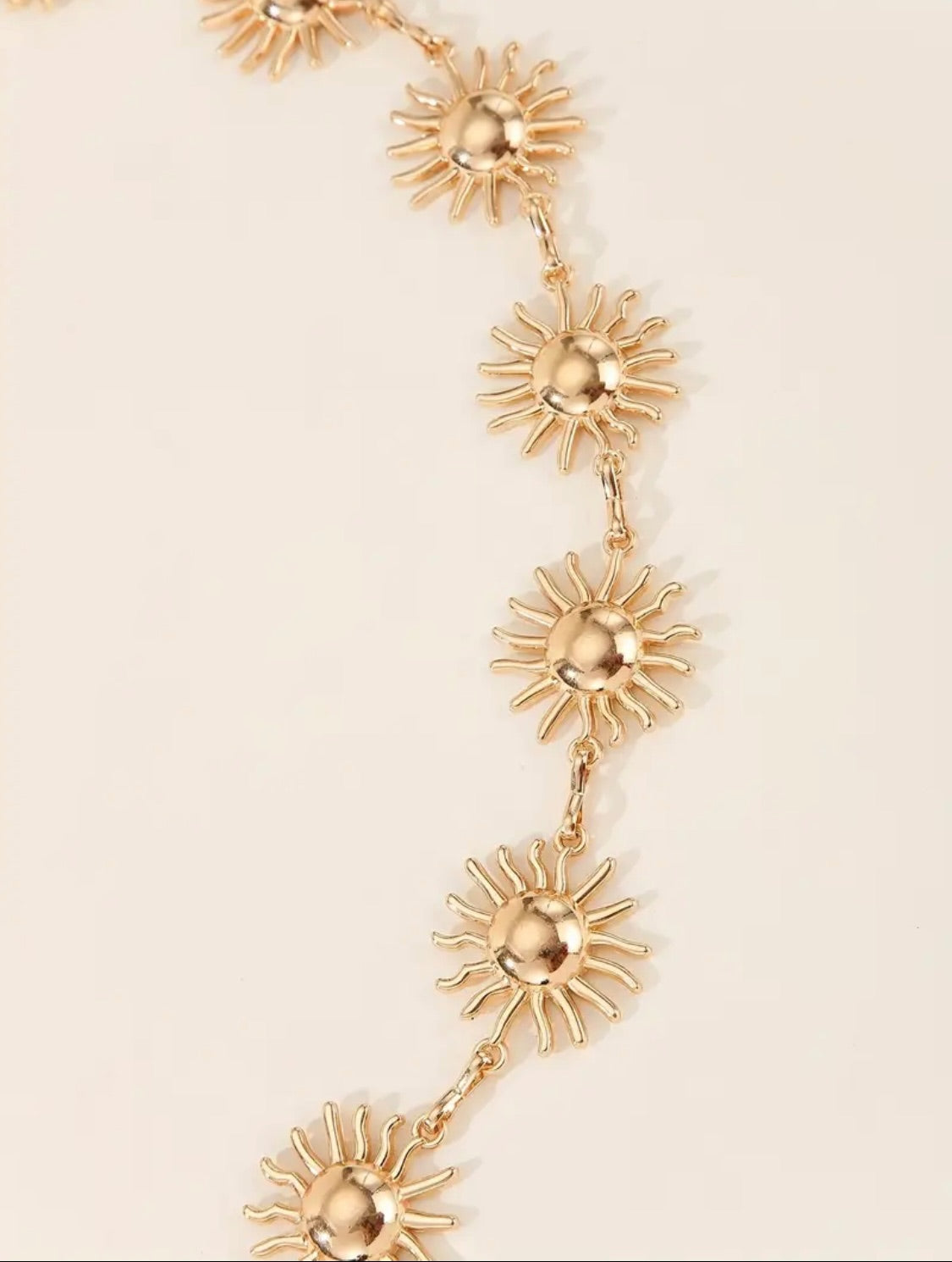 Golden Sunburst Charm Belt