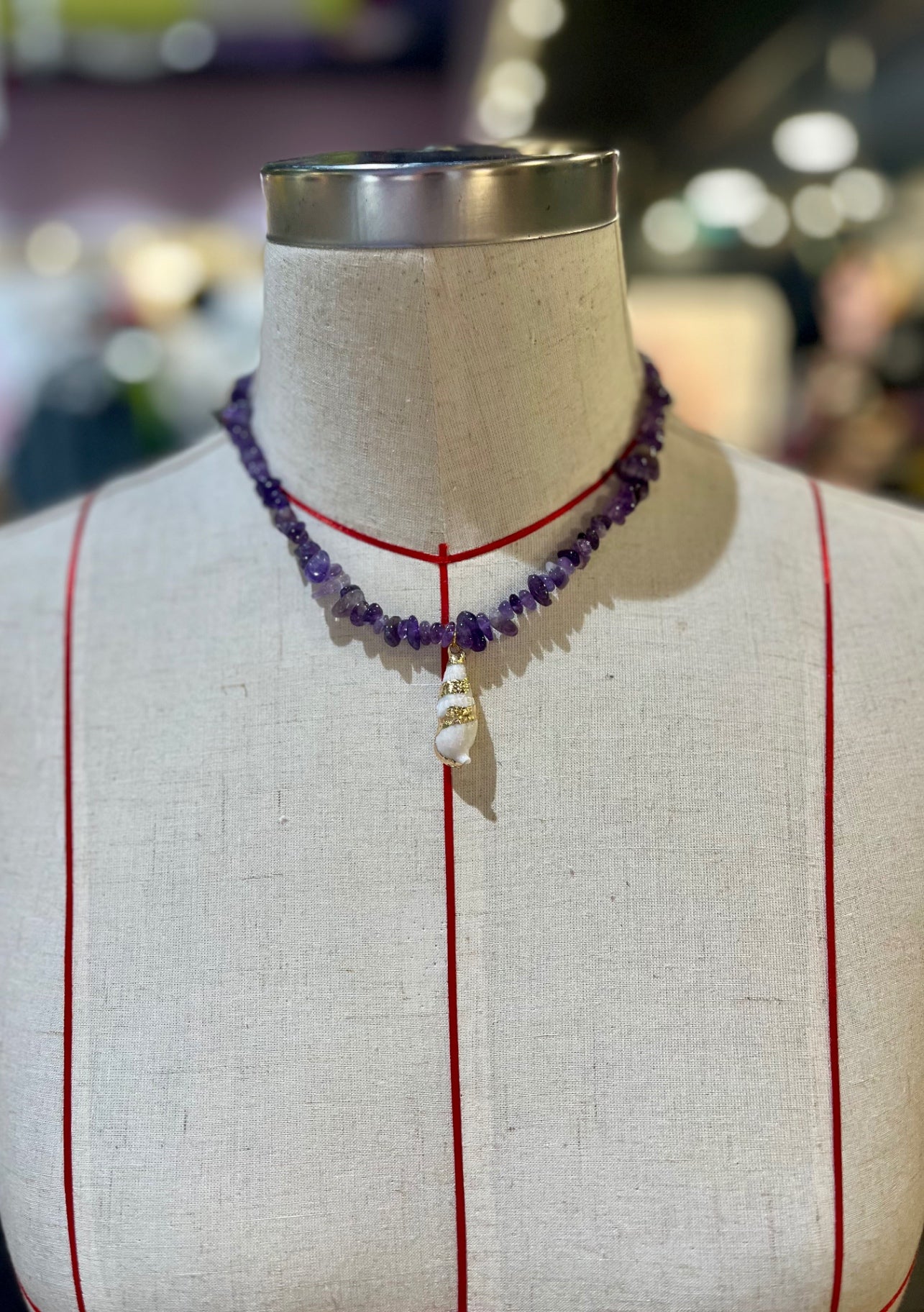 🔮 Mystic Tide Amethyst Necklace 🐚