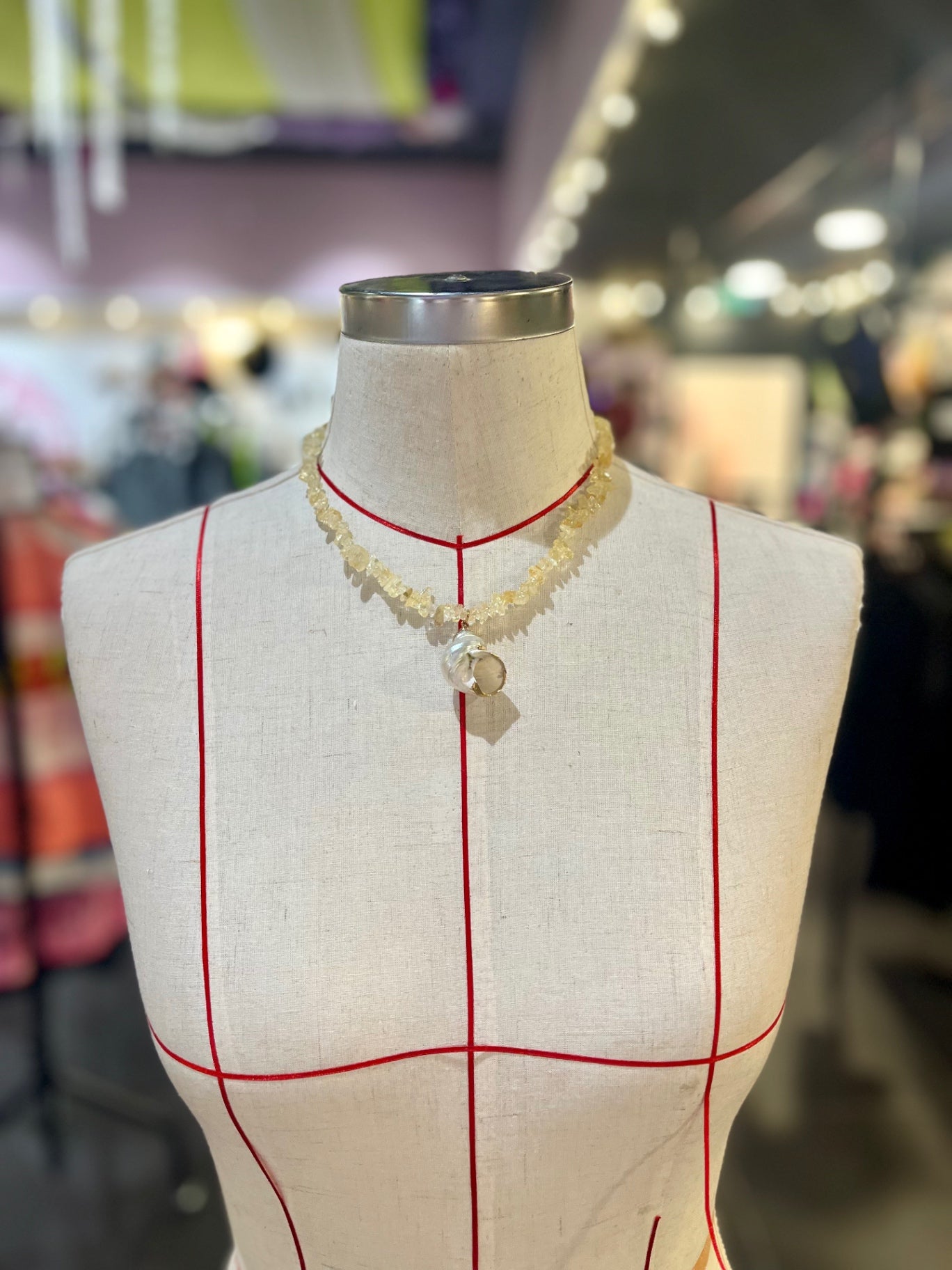 🌞 Sunspell Citrine Shell Necklace 🌊