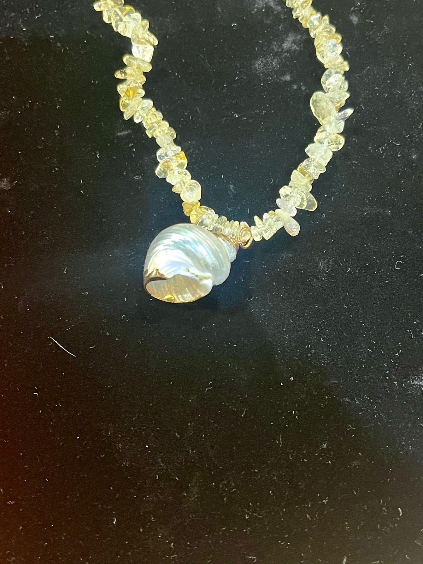 🌞 Sunspell Citrine Shell Necklace 🌊