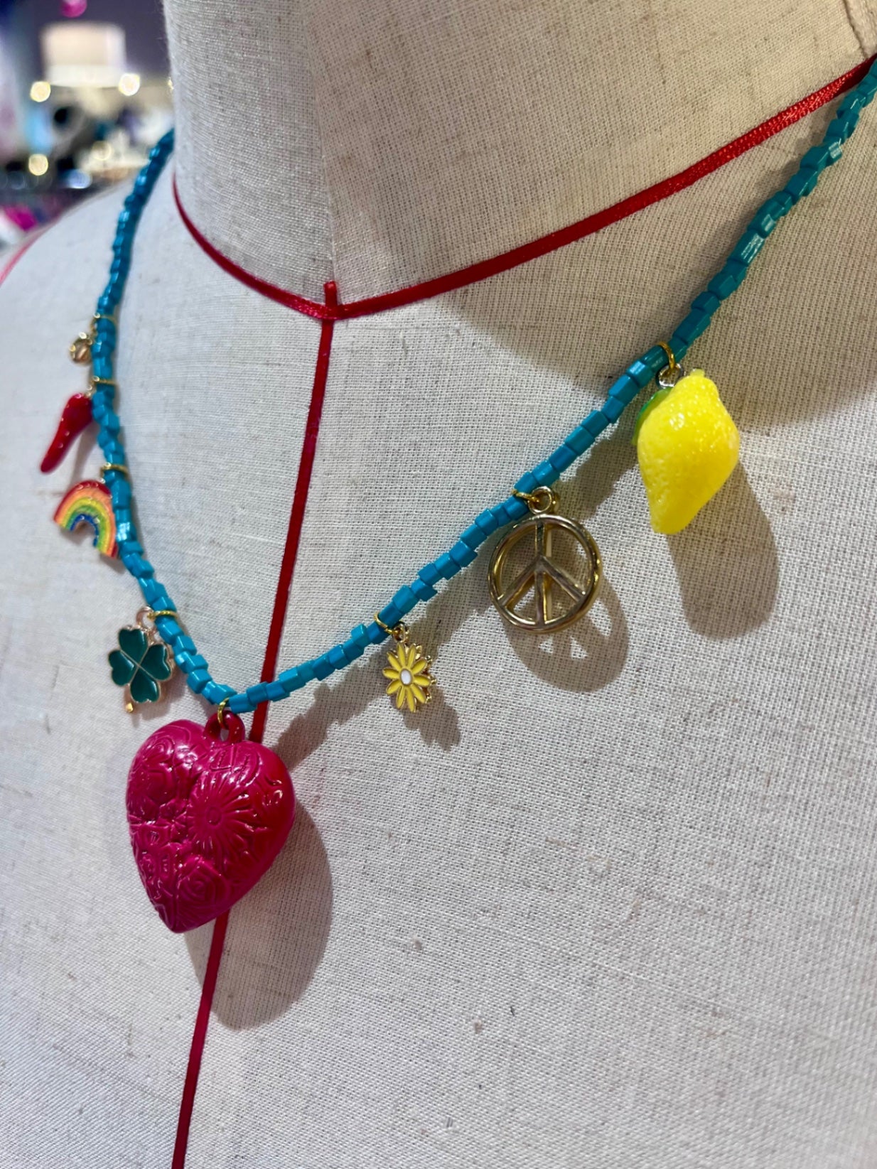 🌈 Lucky Charms & Love Beaded Necklace 💖
