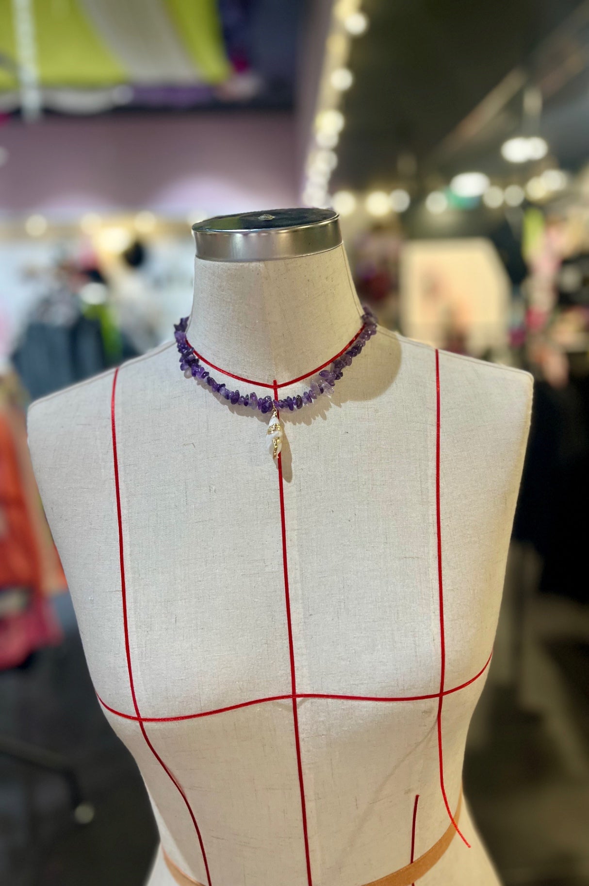🔮 Mystic Tide Amethyst Necklace 🐚
