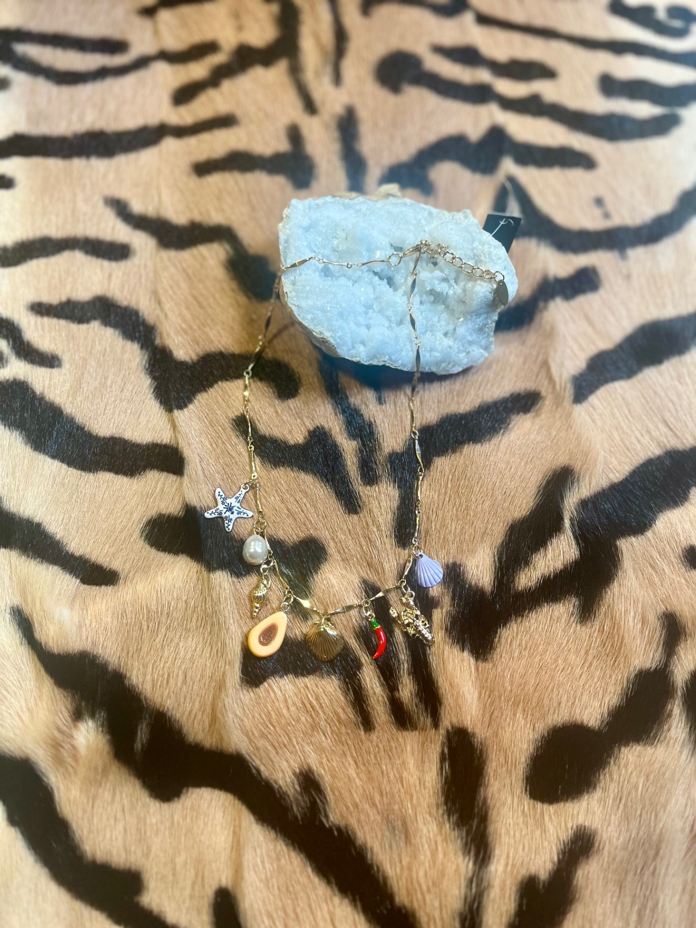 Tropic Pop Charm Necklace – Gold Coastal Mix