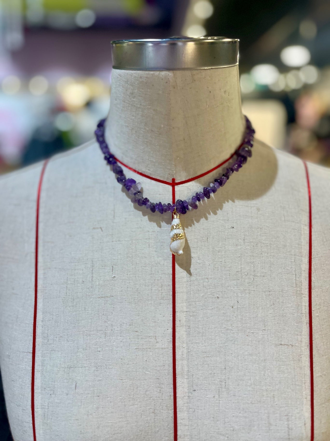 🔮 Mystic Tide Amethyst Necklace 🐚